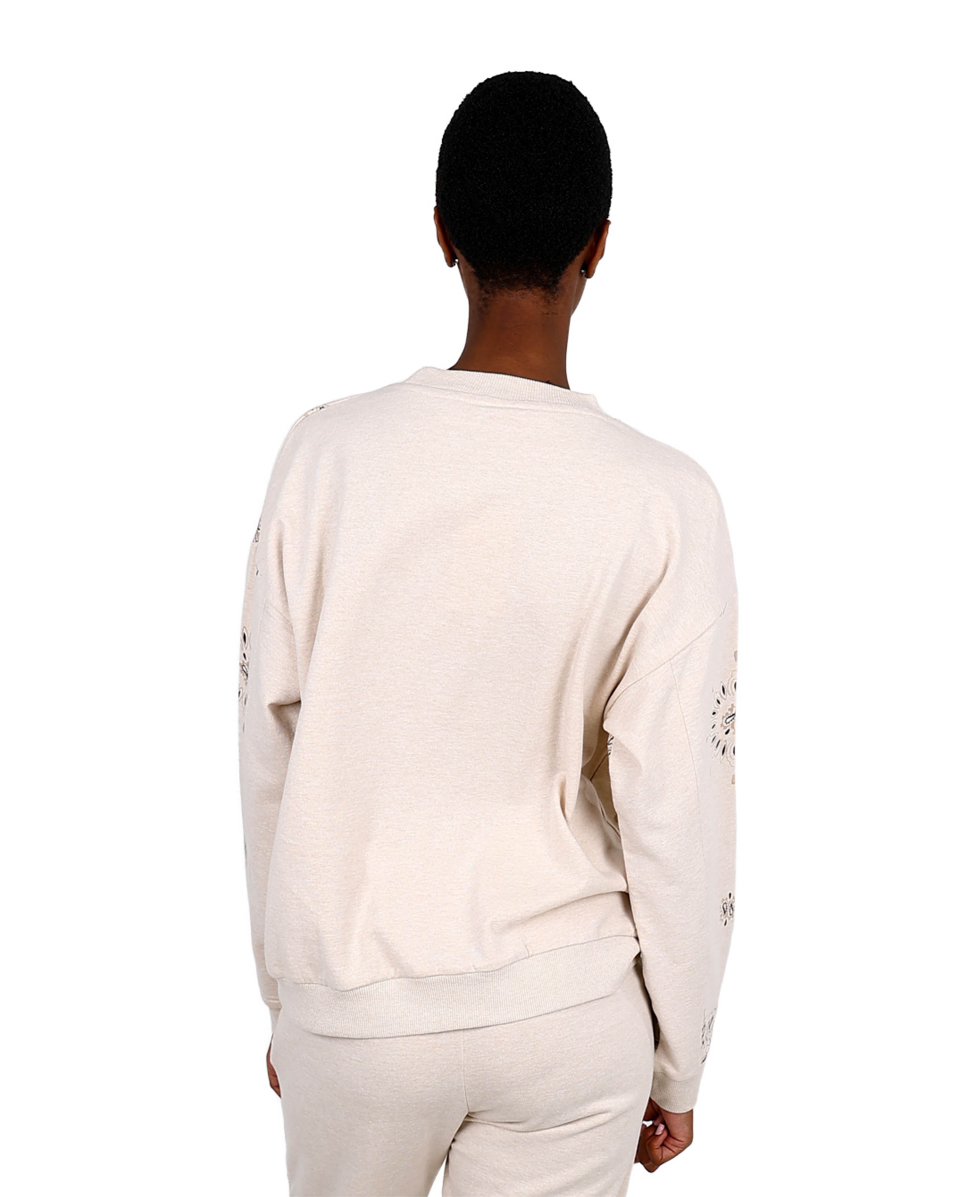 Natural Paisley Printed Sweatshirt