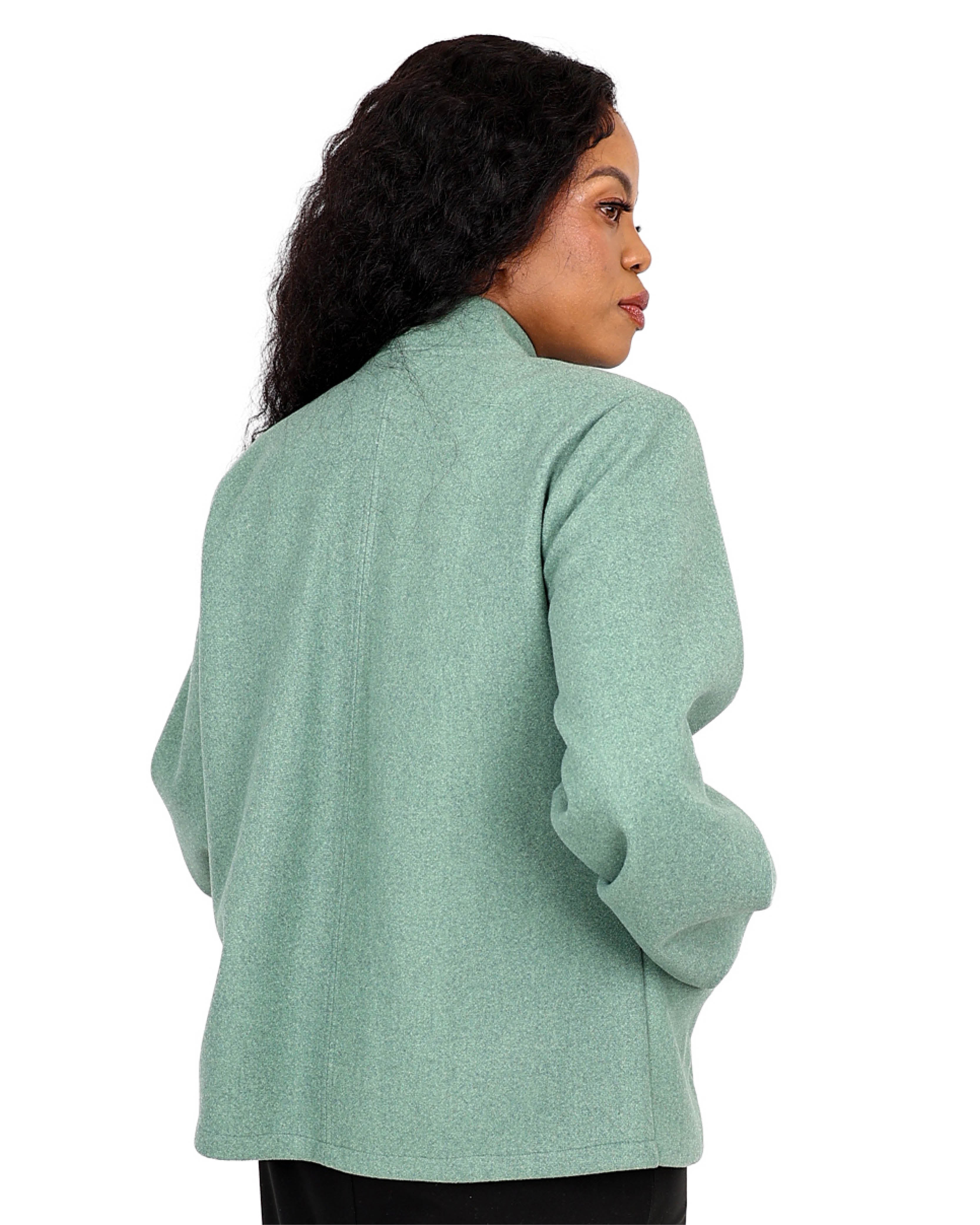 Sage Melton Wrap Jacket