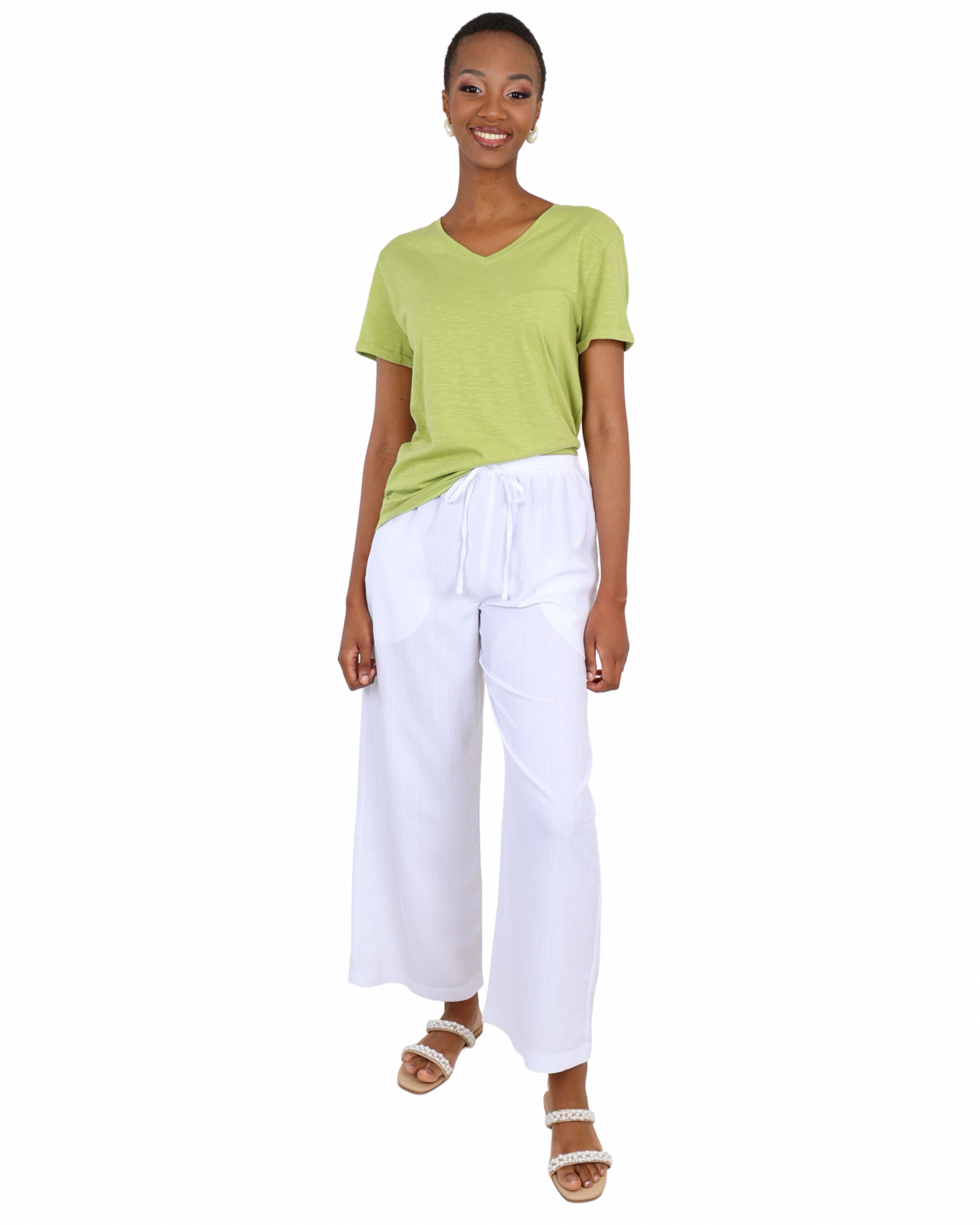 Elasticated Wide Leg Pants