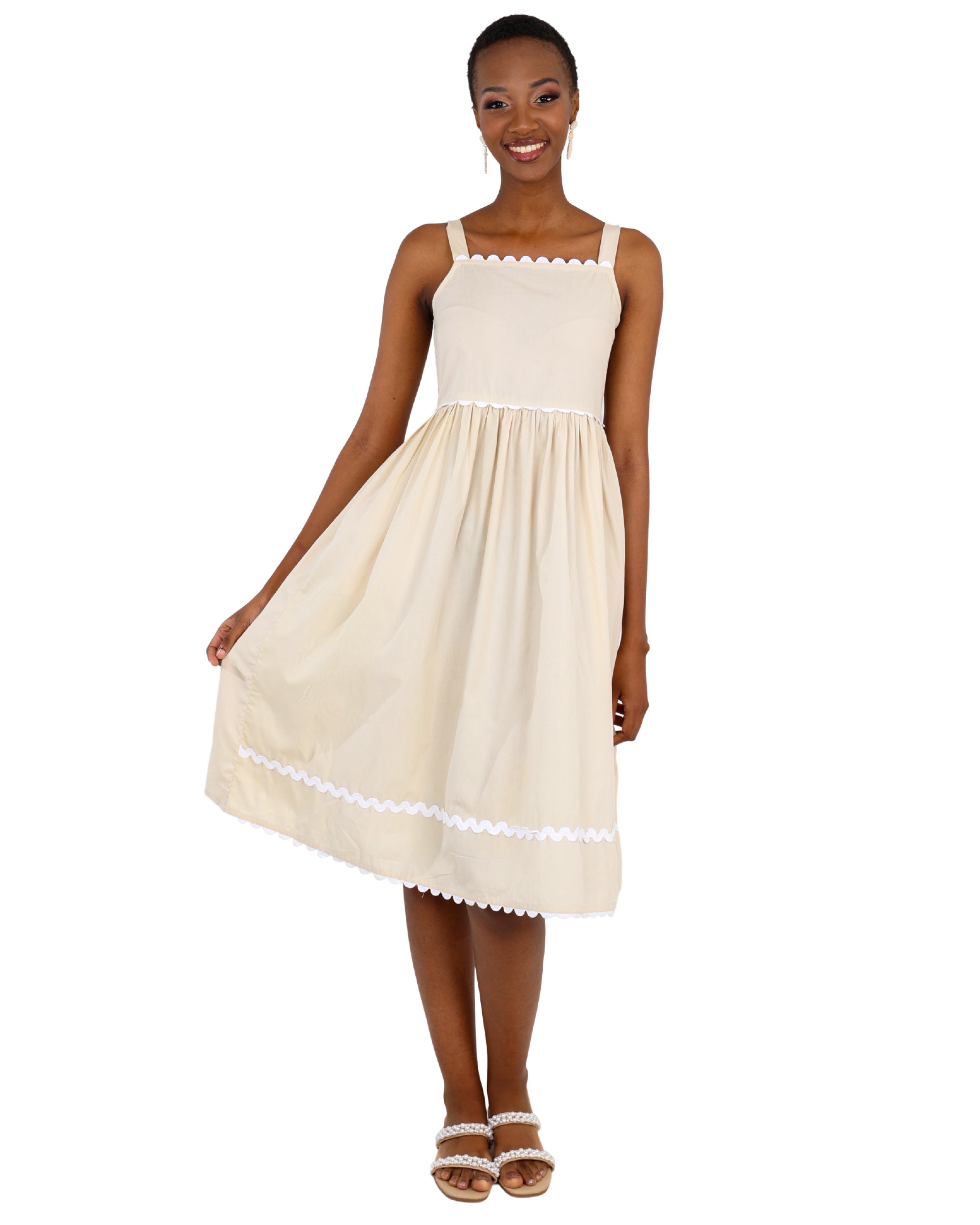 Strappy Ric Rac Midi Dress