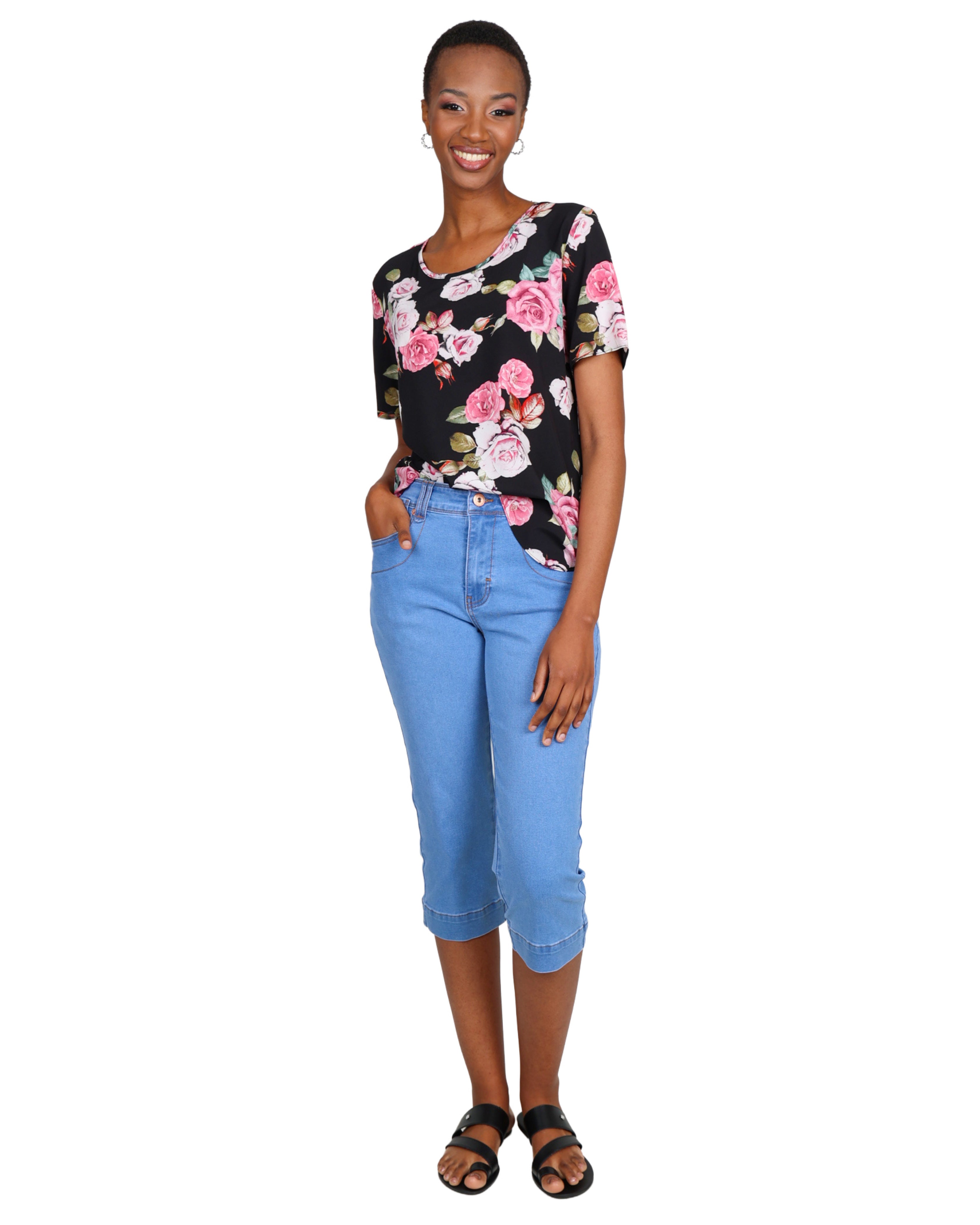 Cropped Denim Jeans