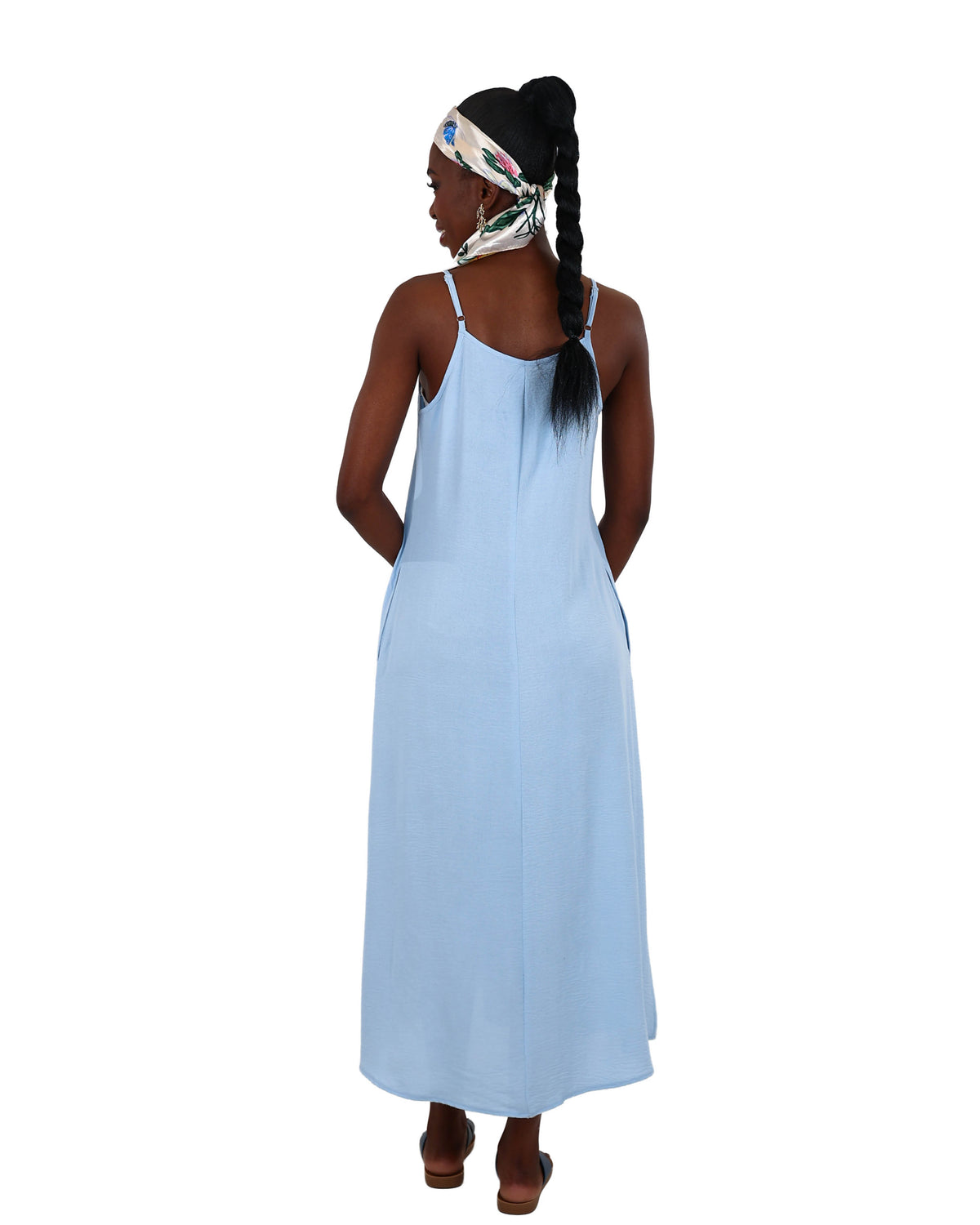 Strappy Light Blue Maxi Dress