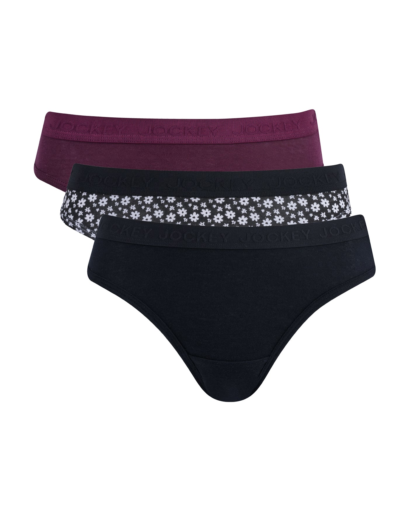 Ladies Jockey 3 Pack Bikini Mono Daisy Panties