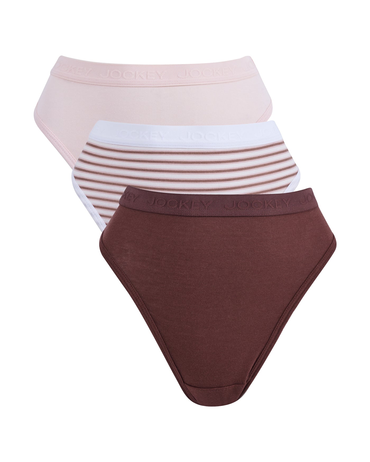 Ladies Jockey 3 Pack French Cut Sun-Kissed Stripe Panties