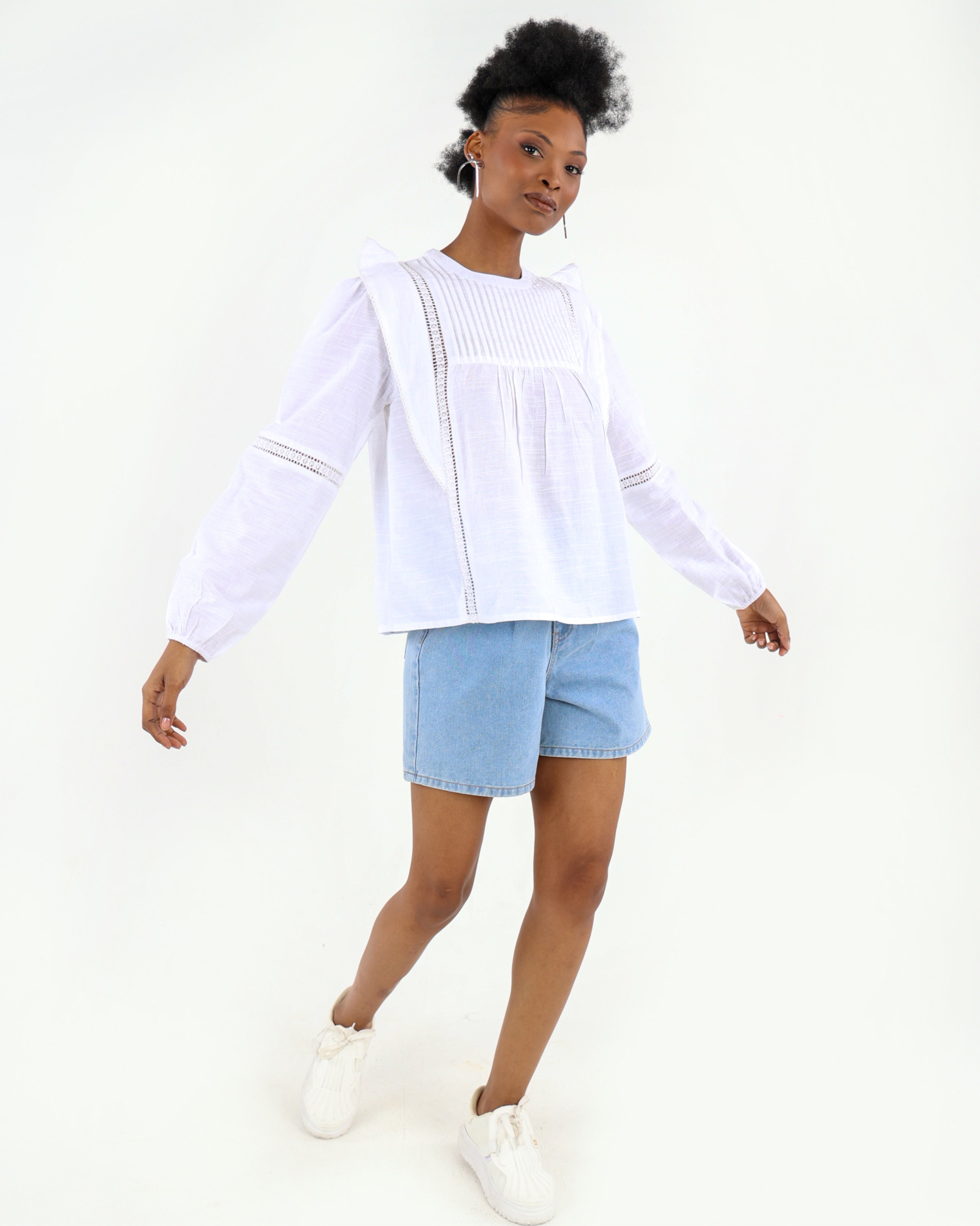 Rigid Denim Light Blue Shorts
