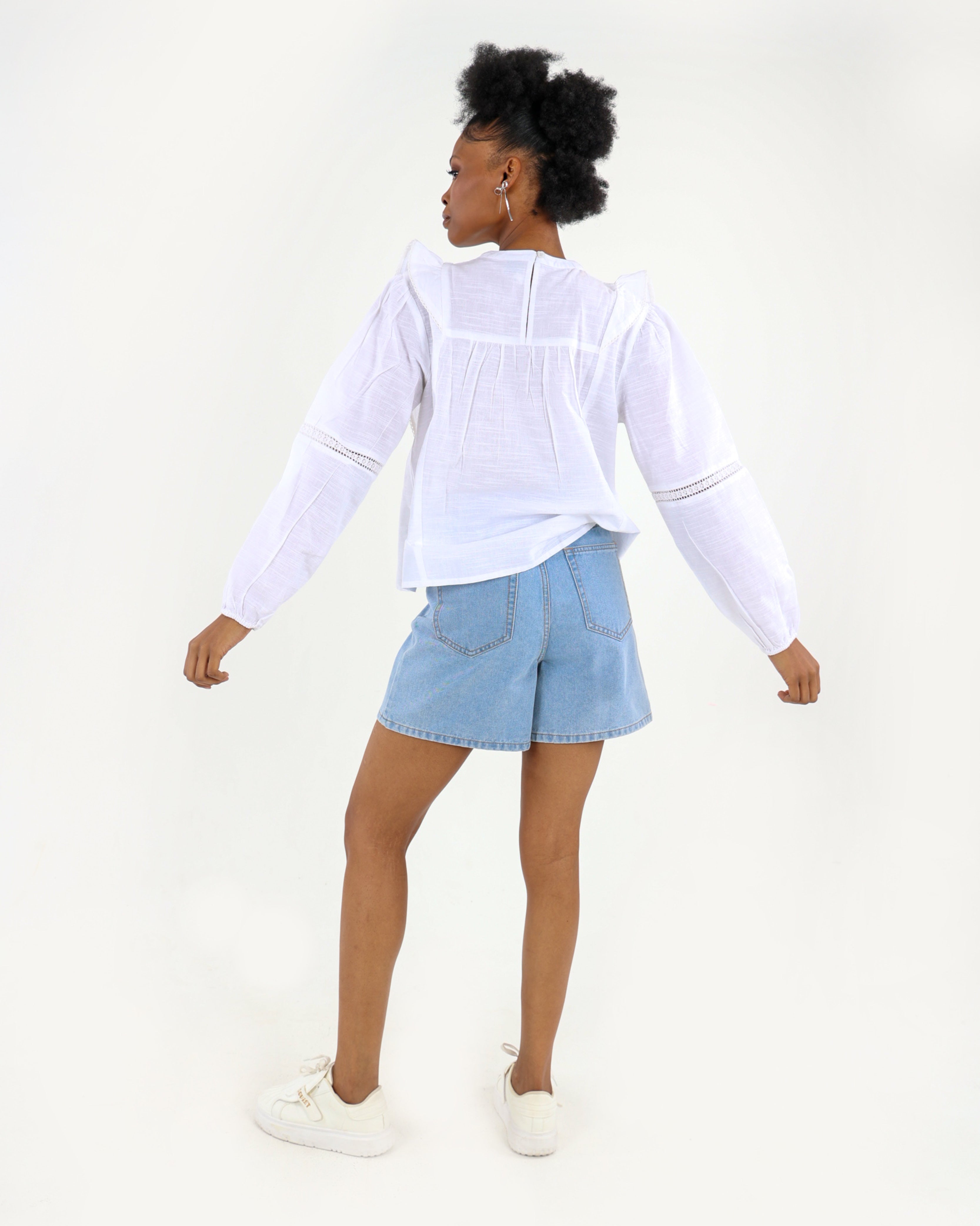 Rigid Denim Light Blue Shorts
