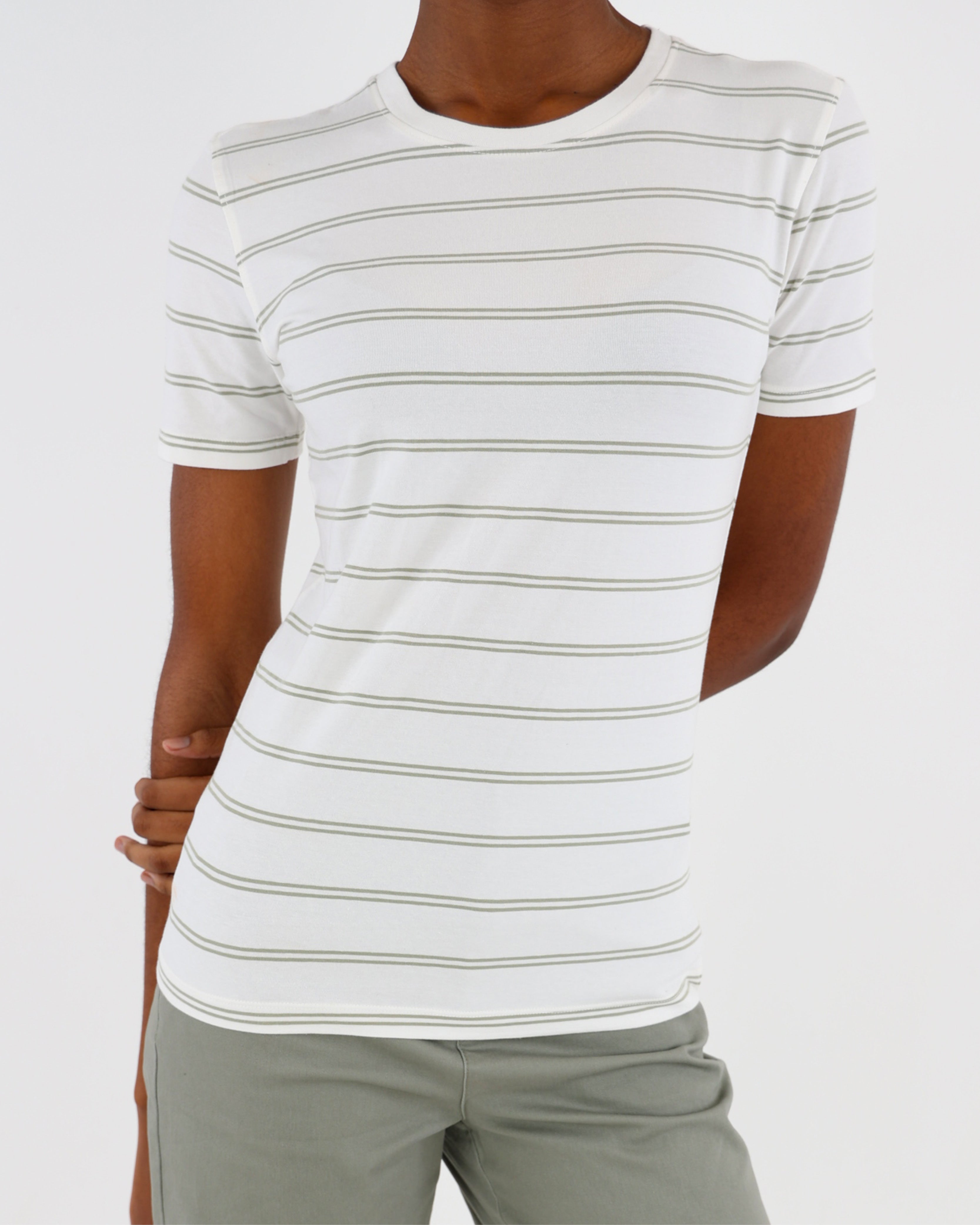 Sage Short Sleeve Striped T-Shirt