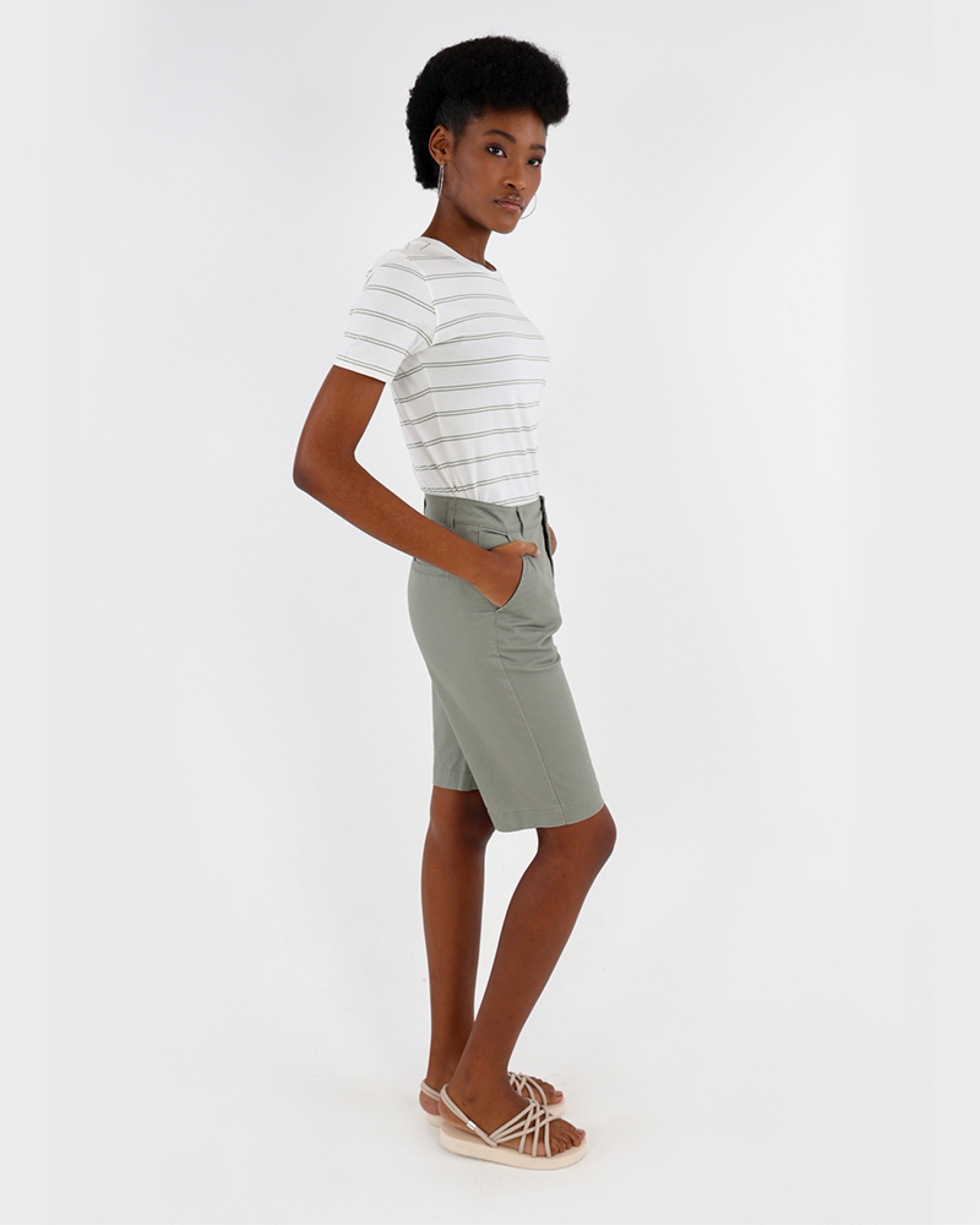 Olive Chino Shorts