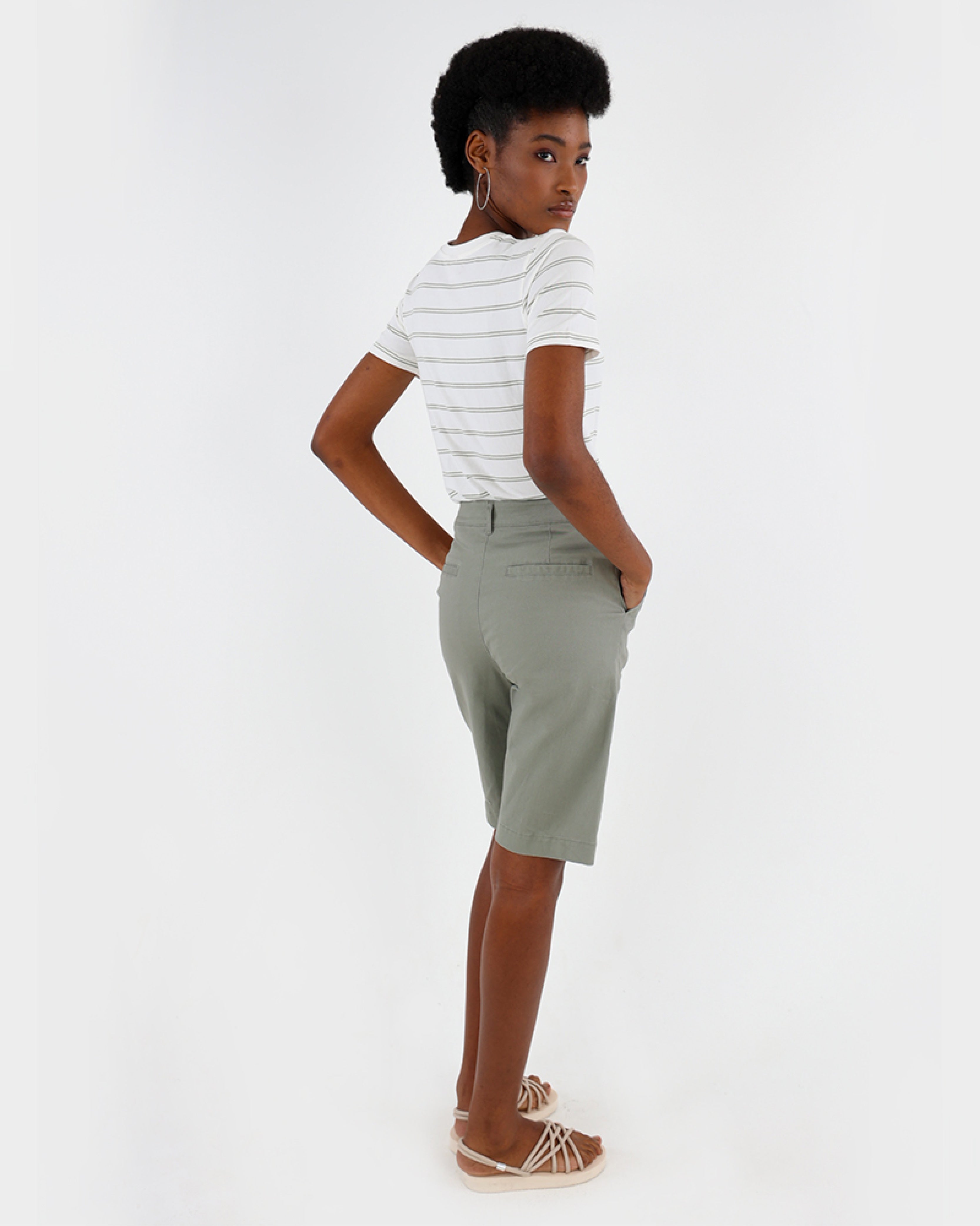 Olive Chino Shorts