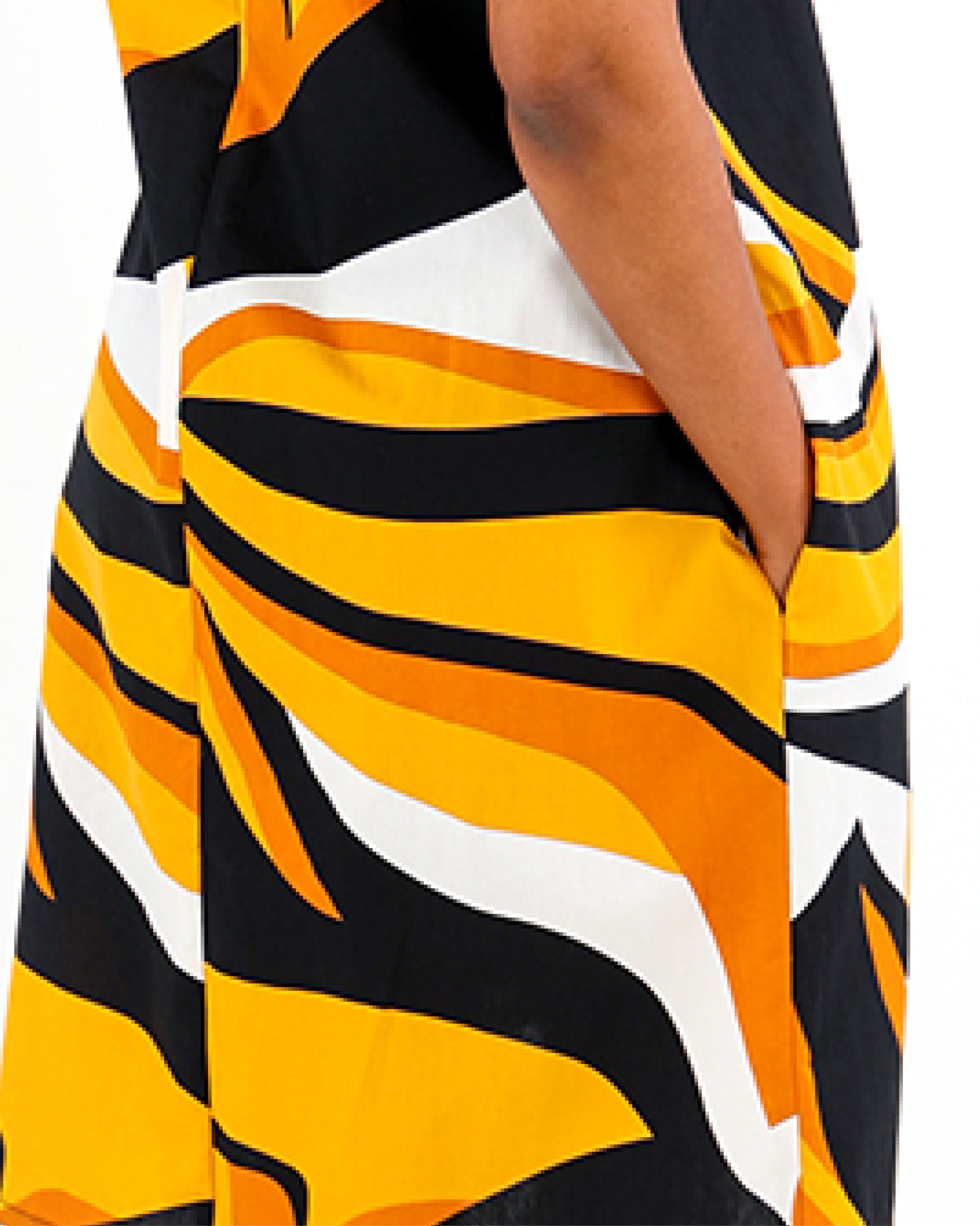 Short Sleeve Geometric Print Henley Shift Dress