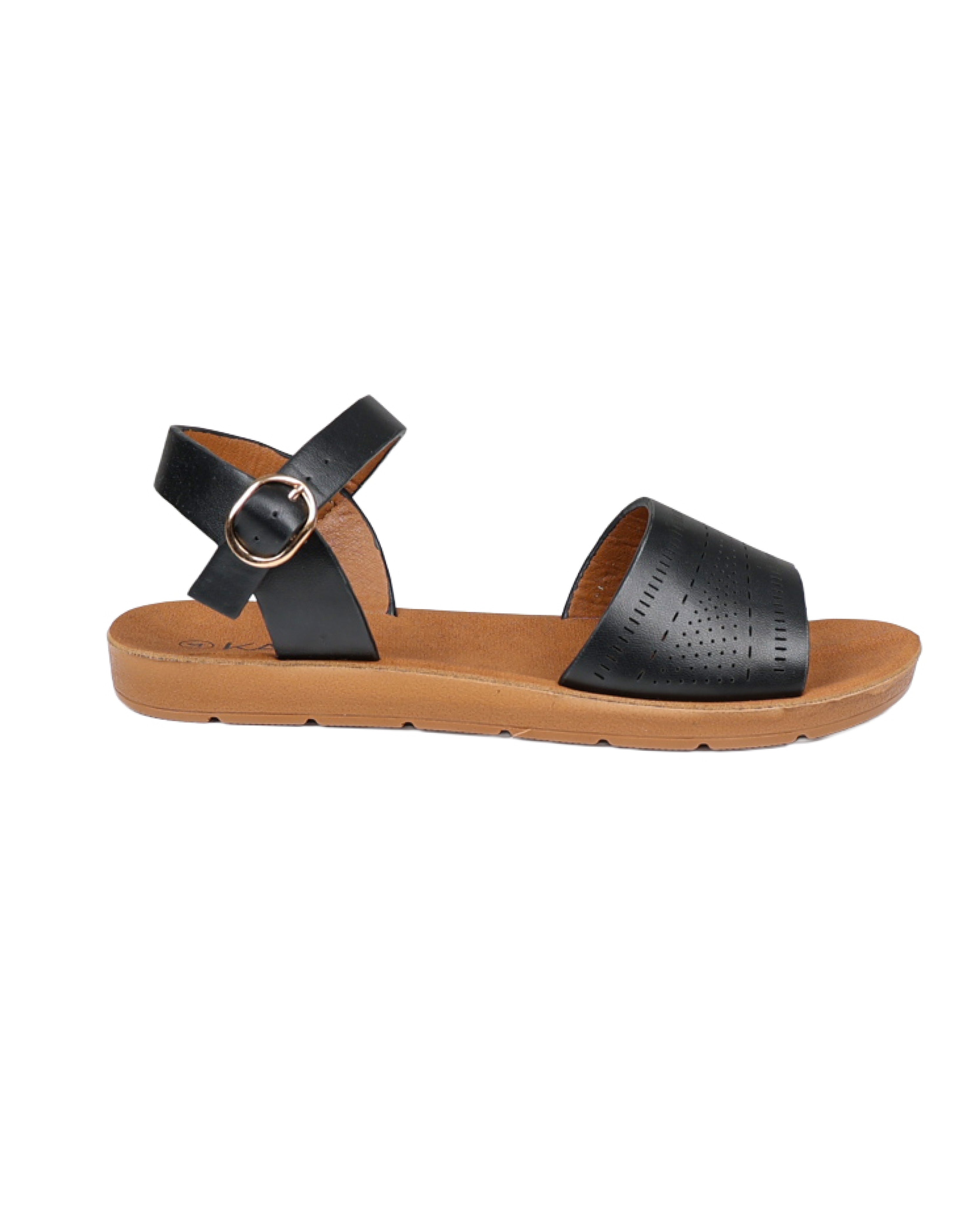 Laser Cut Moulded Ankle Strap Sandal