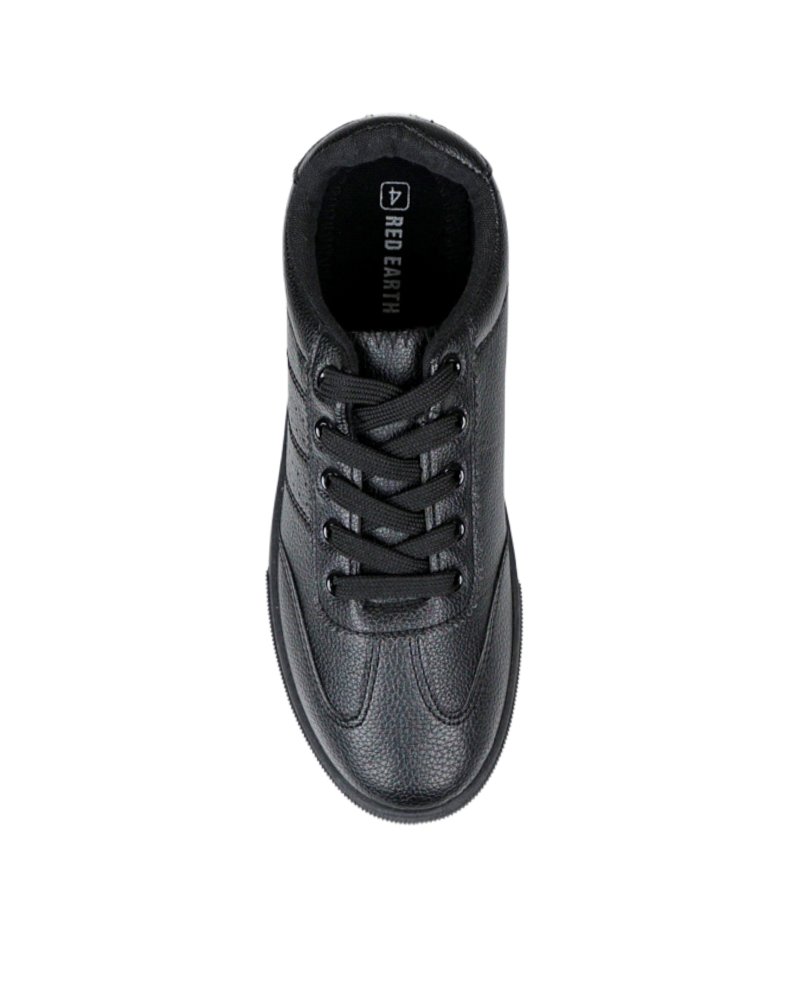 Black Basic Lace-Up Sneakers