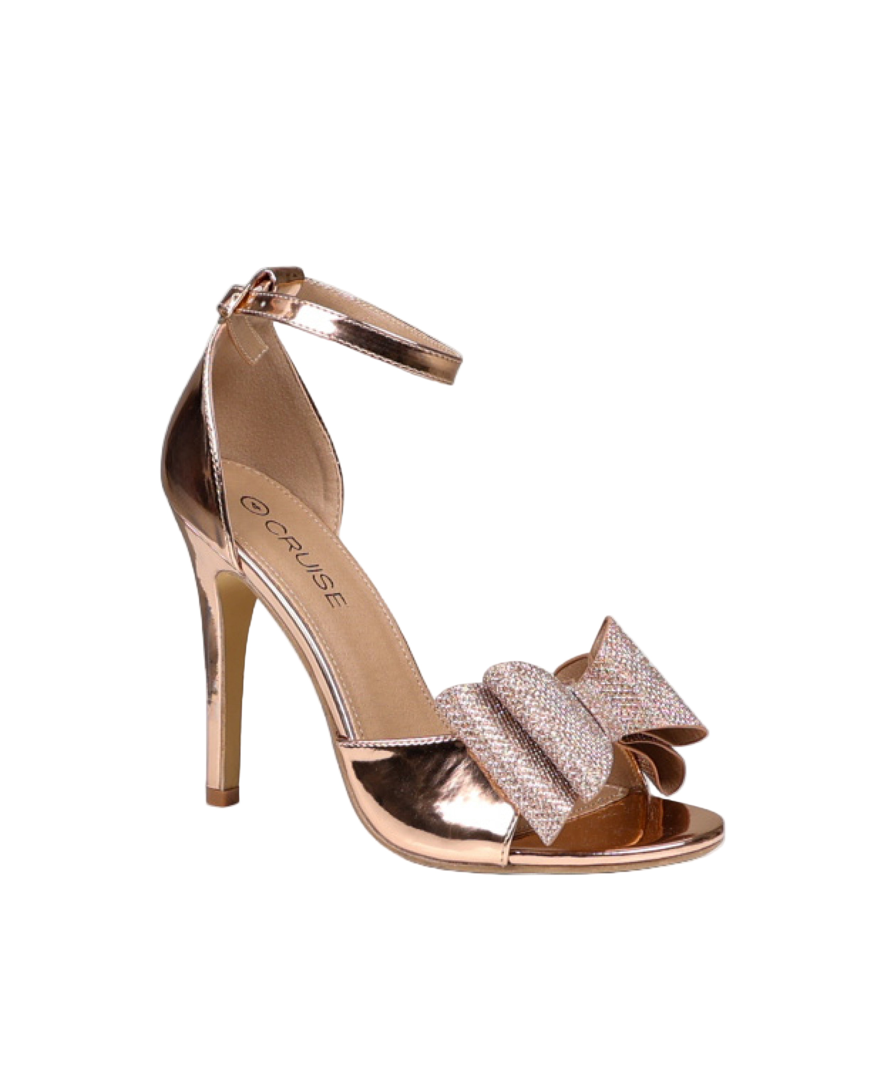 Rose Gold Statement Bow Detail Stiletto