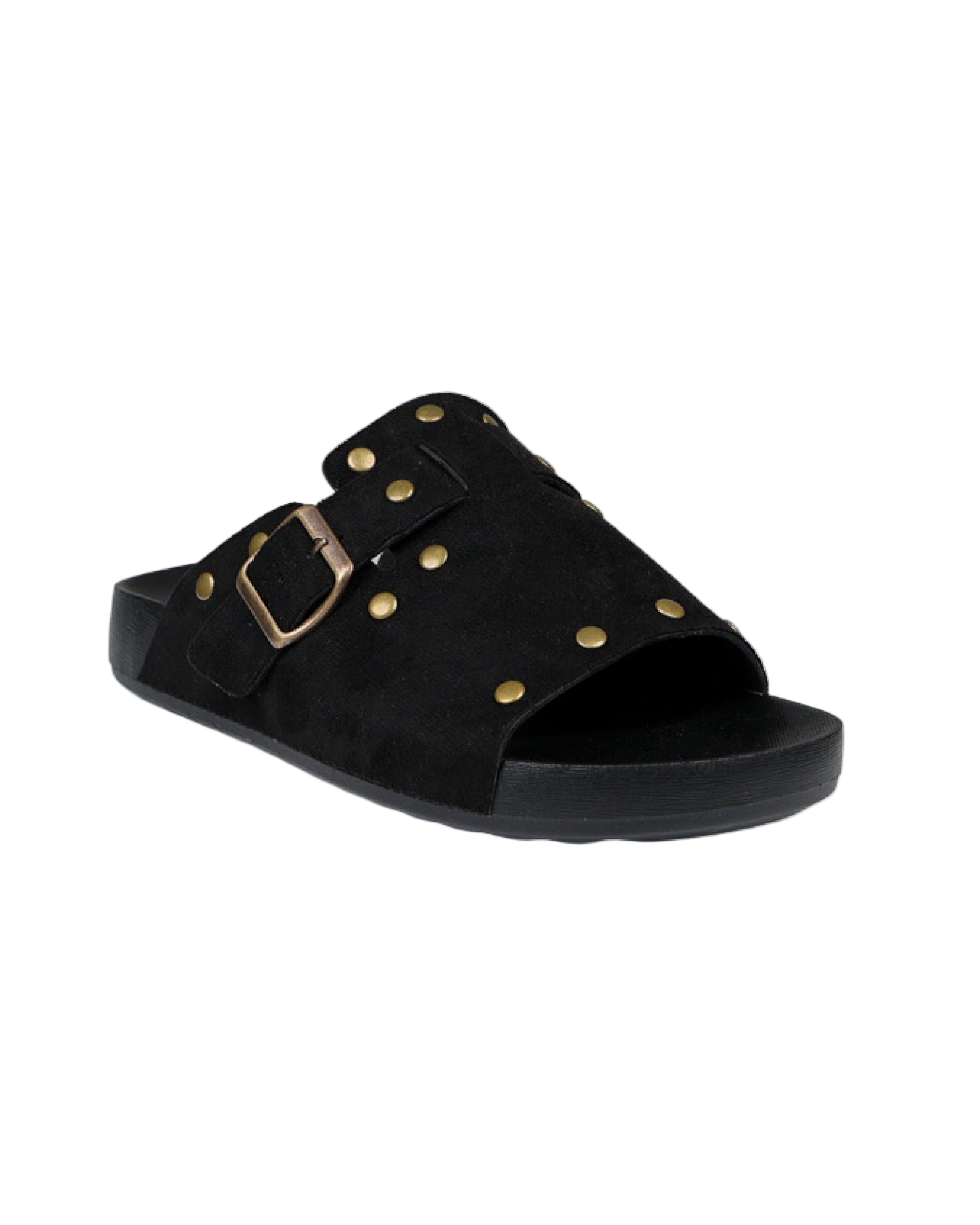 Suede Look Stud Detail Mule