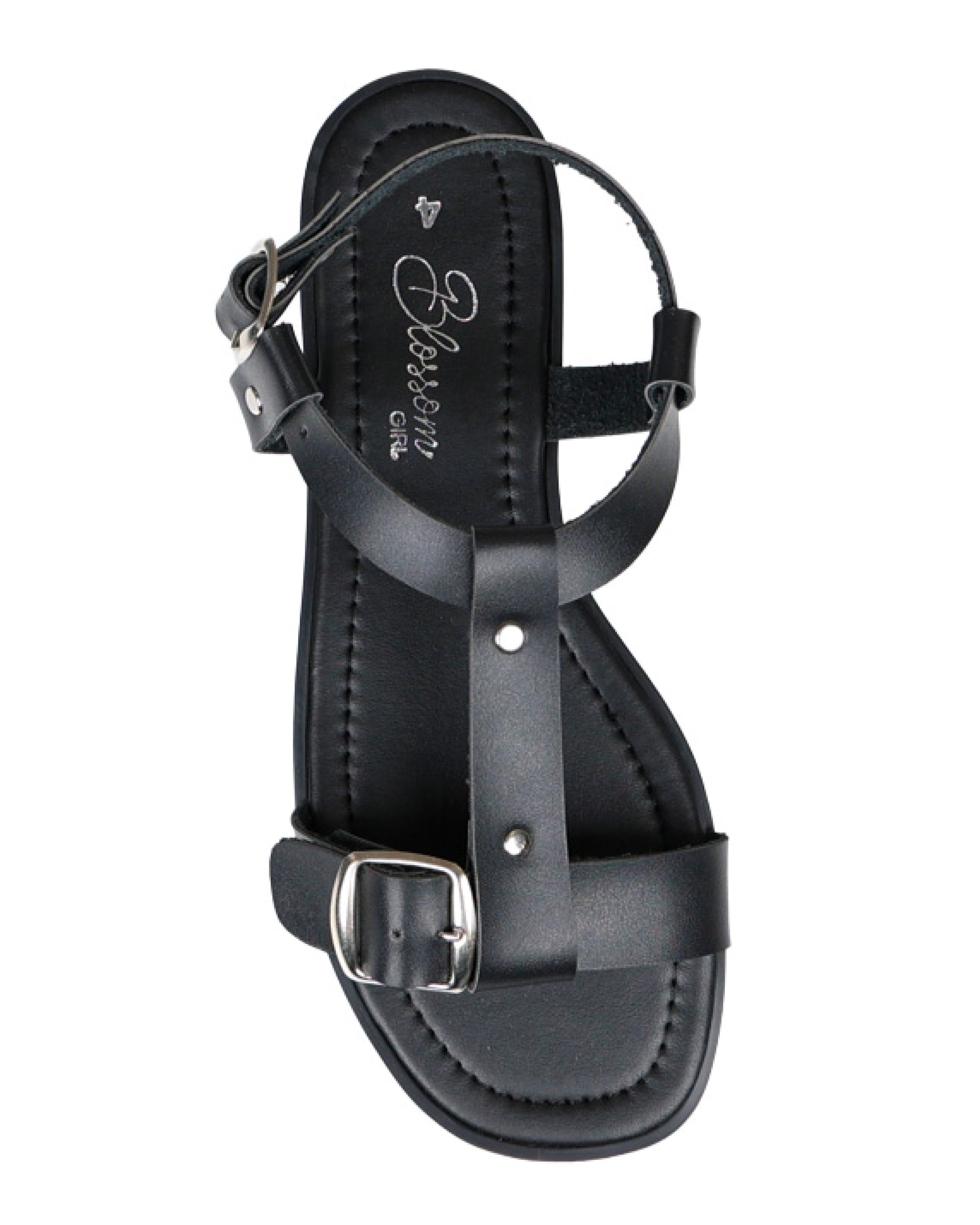 T-Bar Buckle Detail Ankle Strap Sandal
