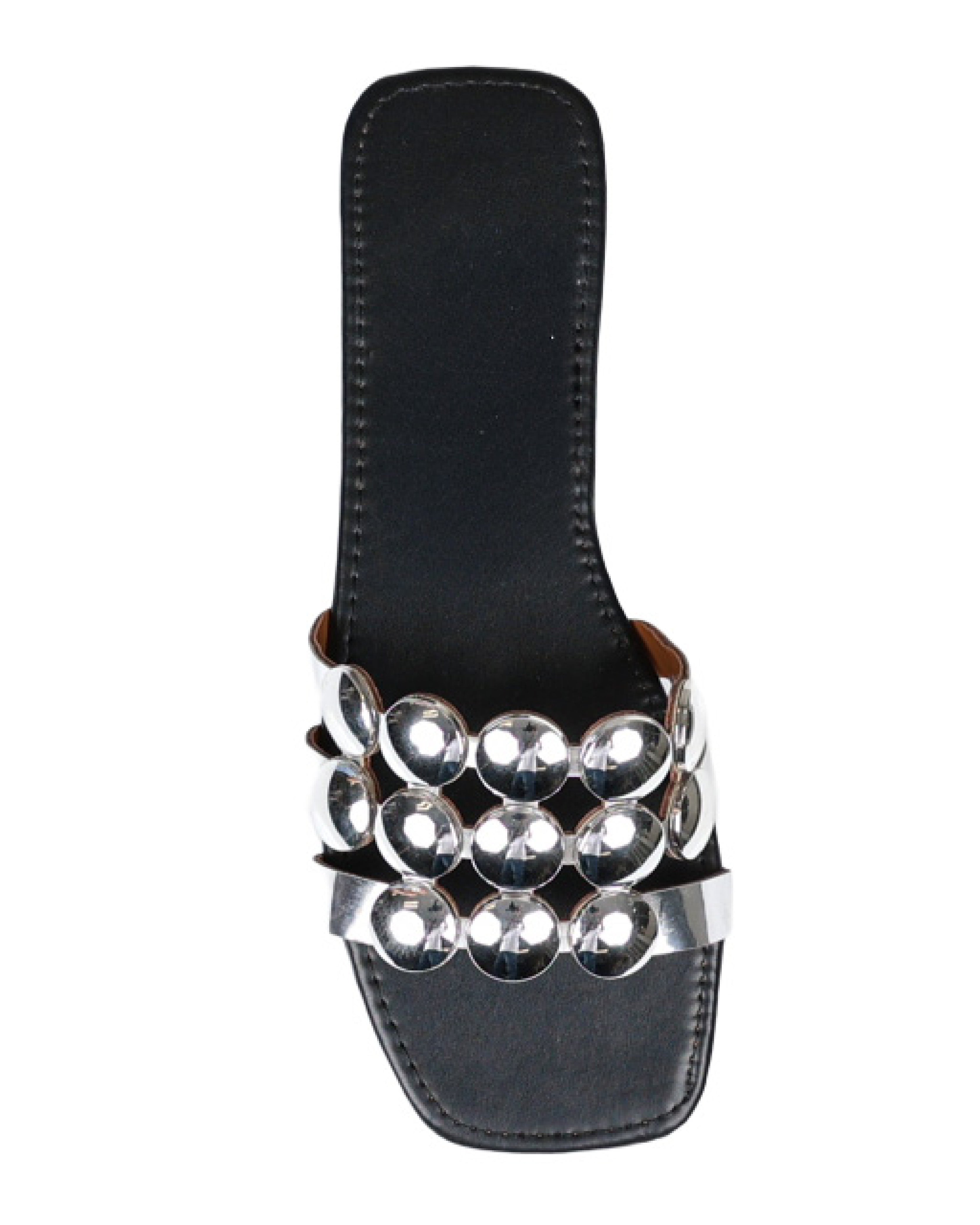 Bubble Detail Flat Sandal