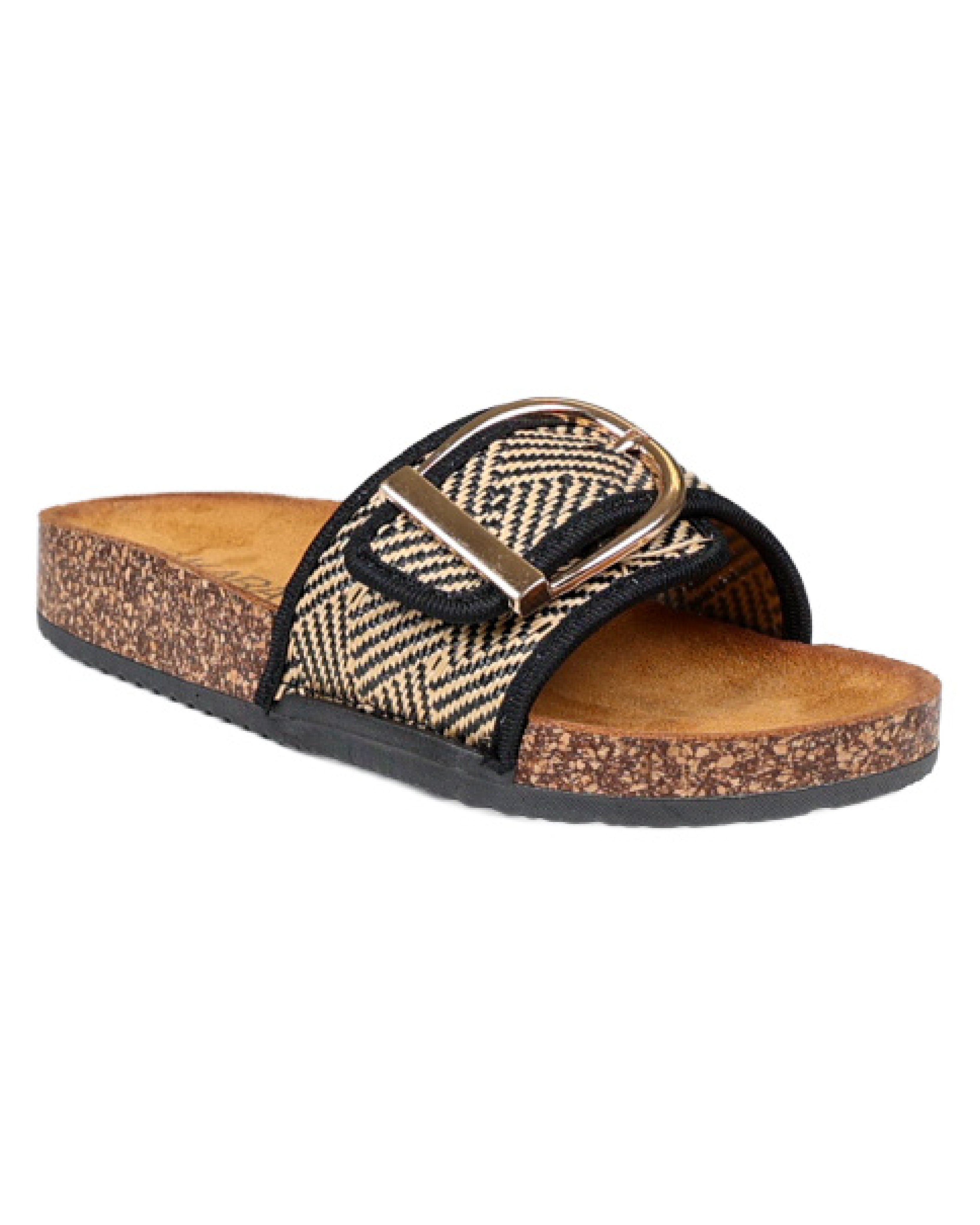 Black Statement Buckle Band Slide