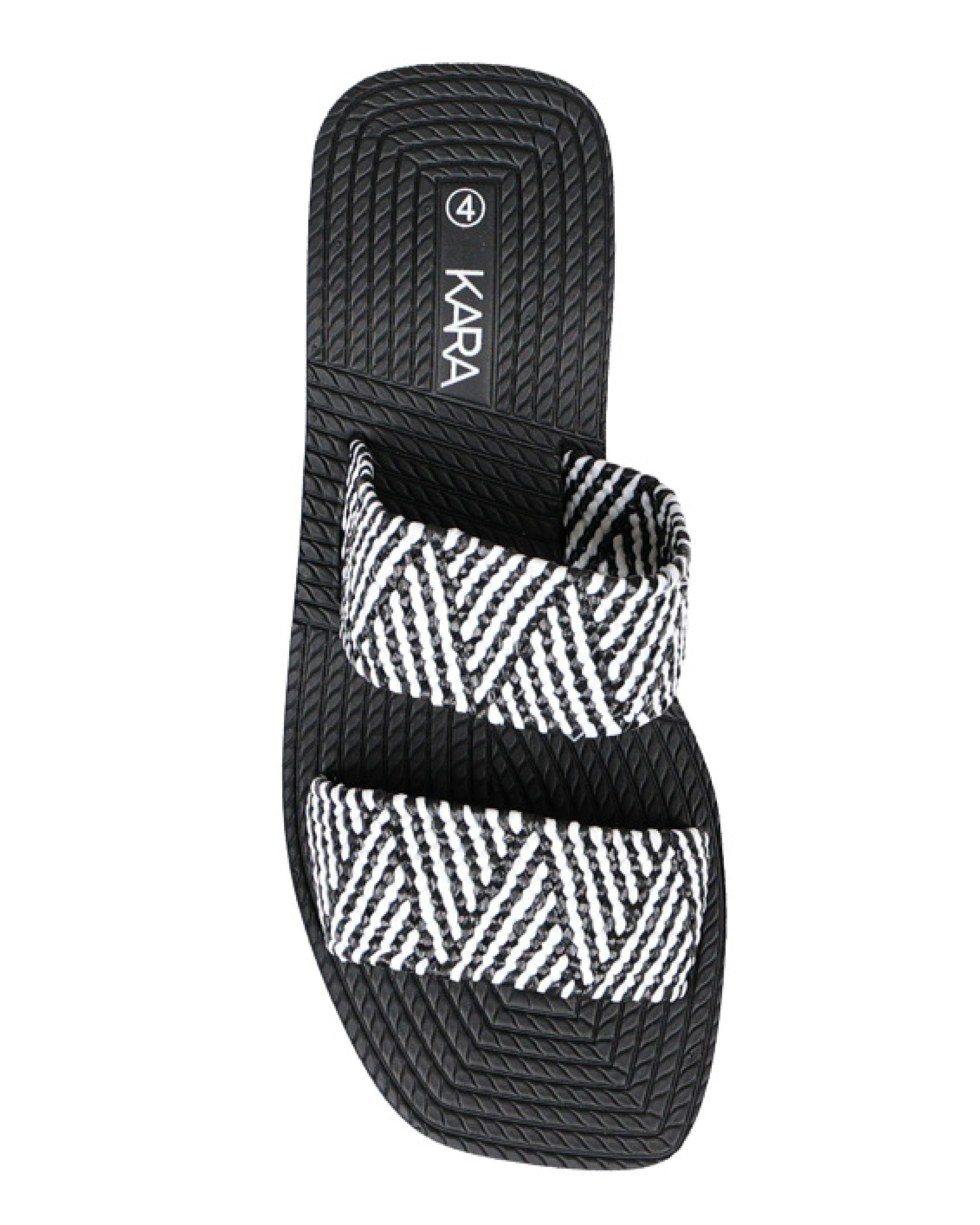 Black Double Band EVA Wedge Mule