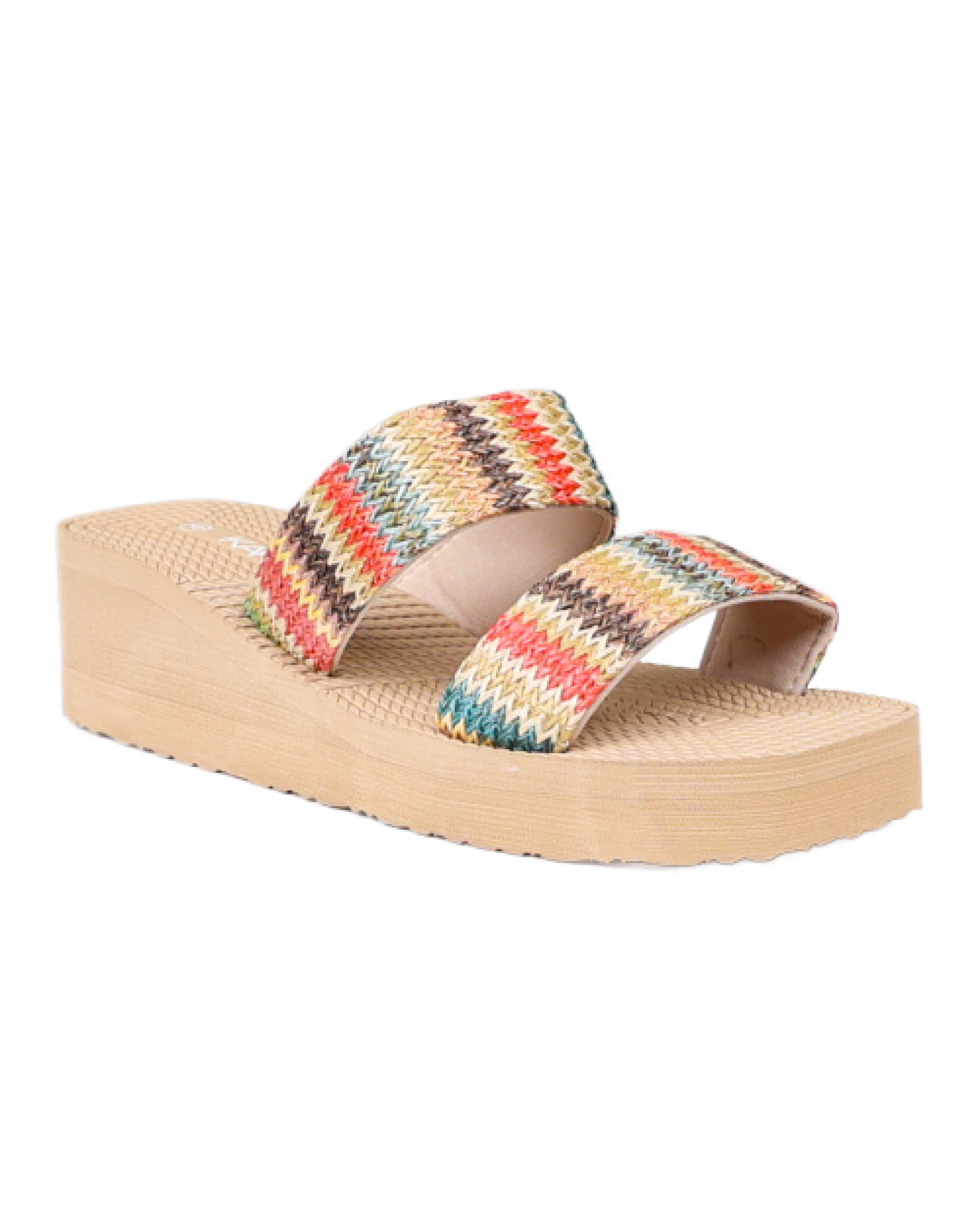 Multi Double Band EVA Wedge Mule