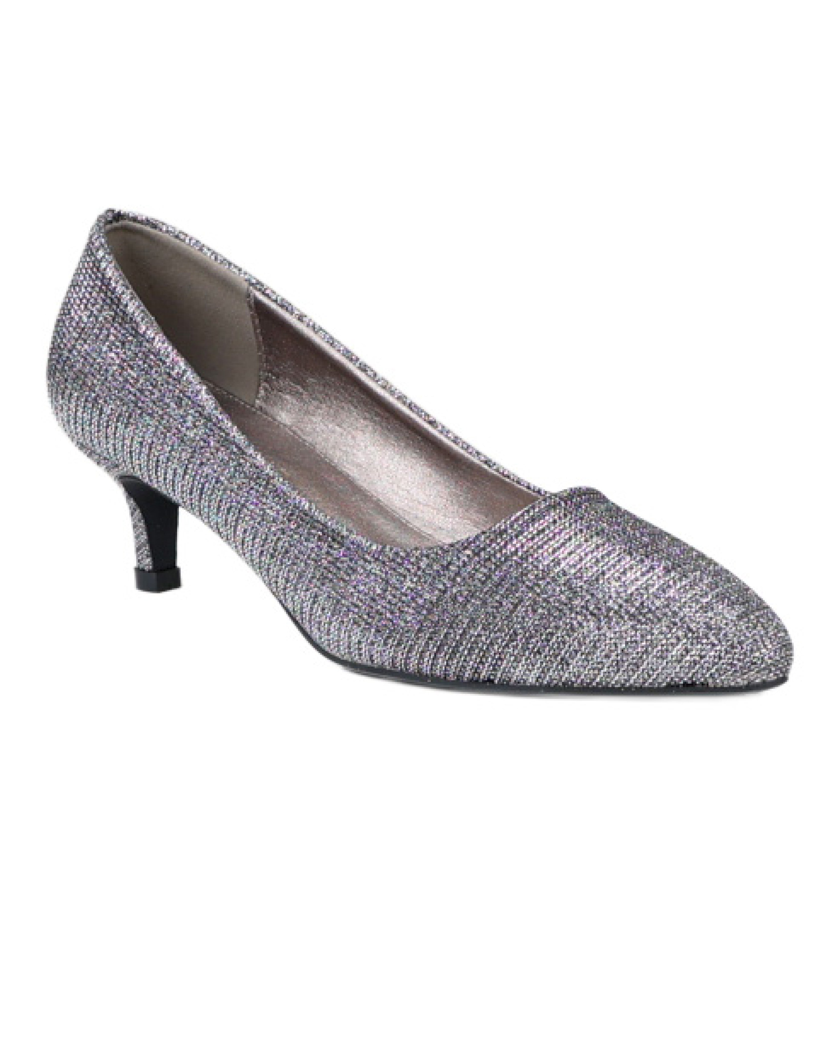 Pewter Shimmer Court Shoes