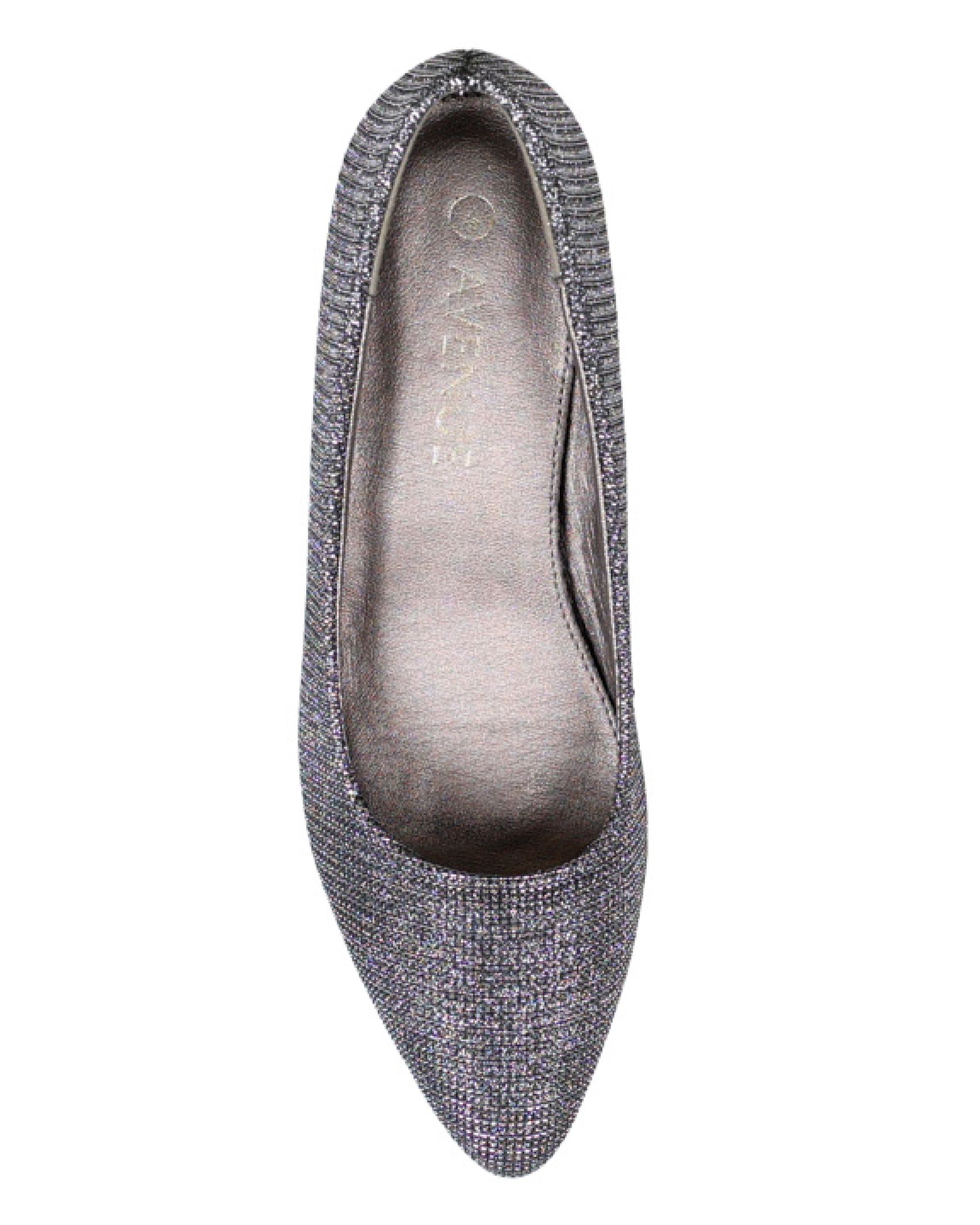 Pewter Shimmer Court Shoes