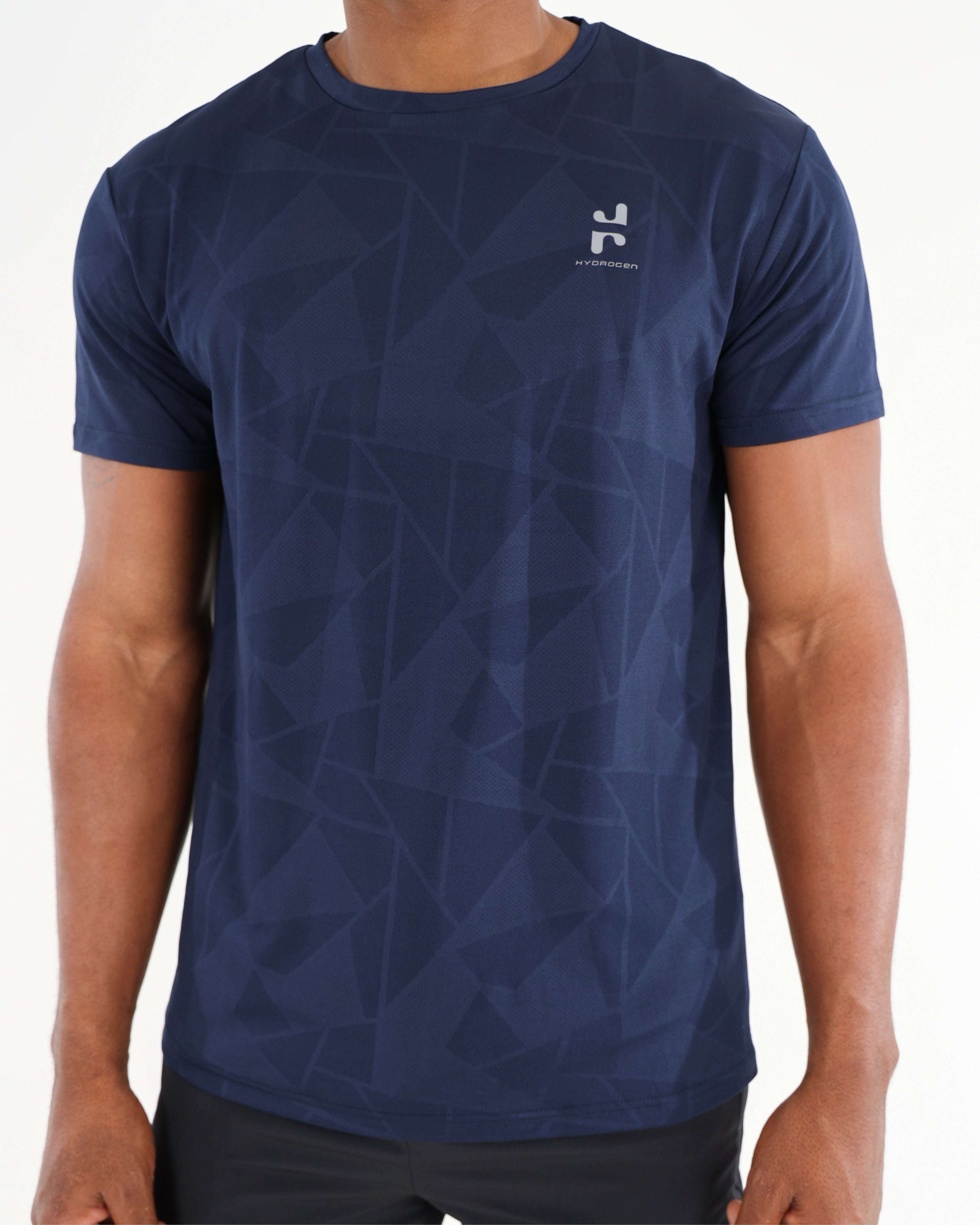 Short Sleeve Geometric Print Active T-Shirt