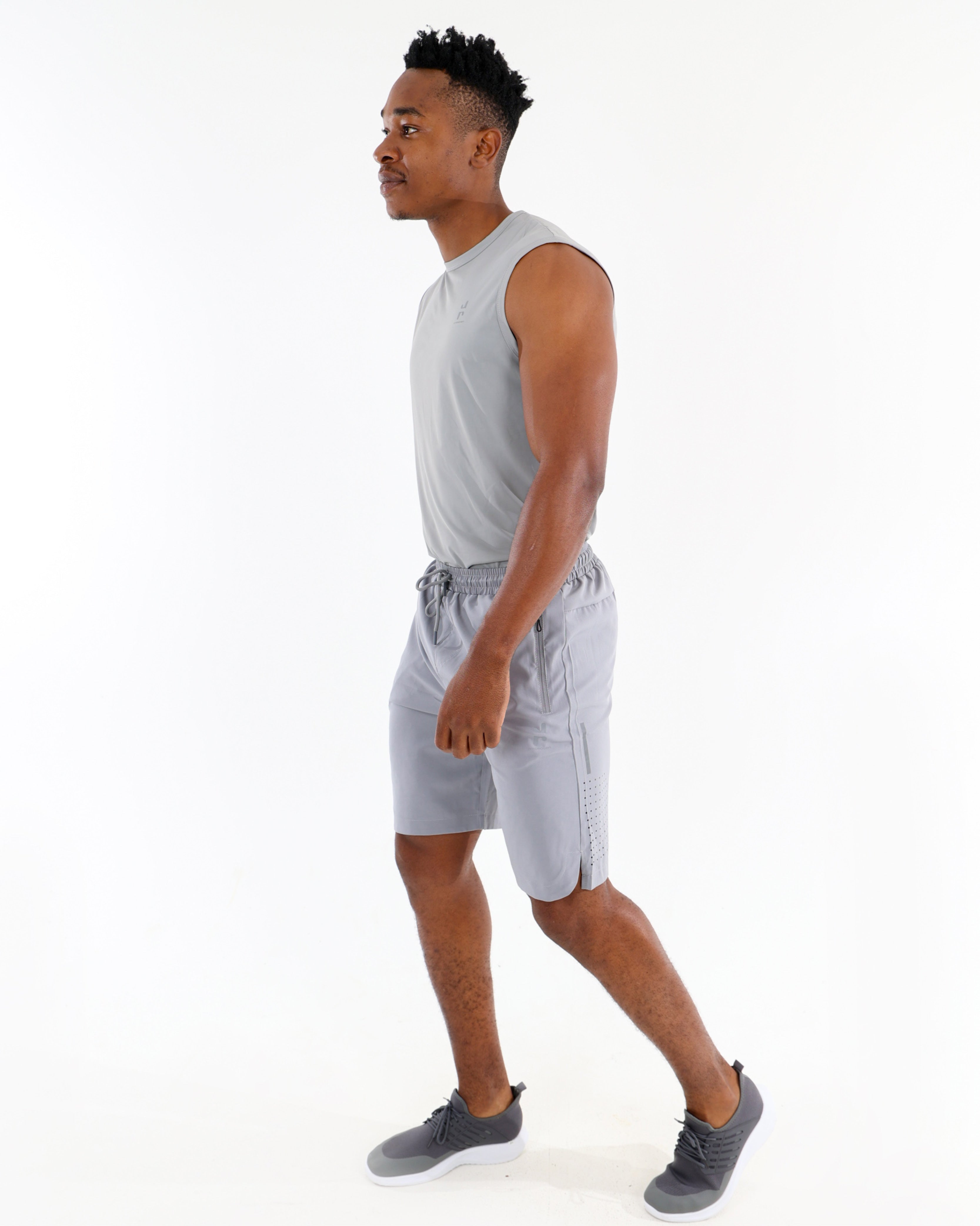 Light Grey Stretch Active Shorts