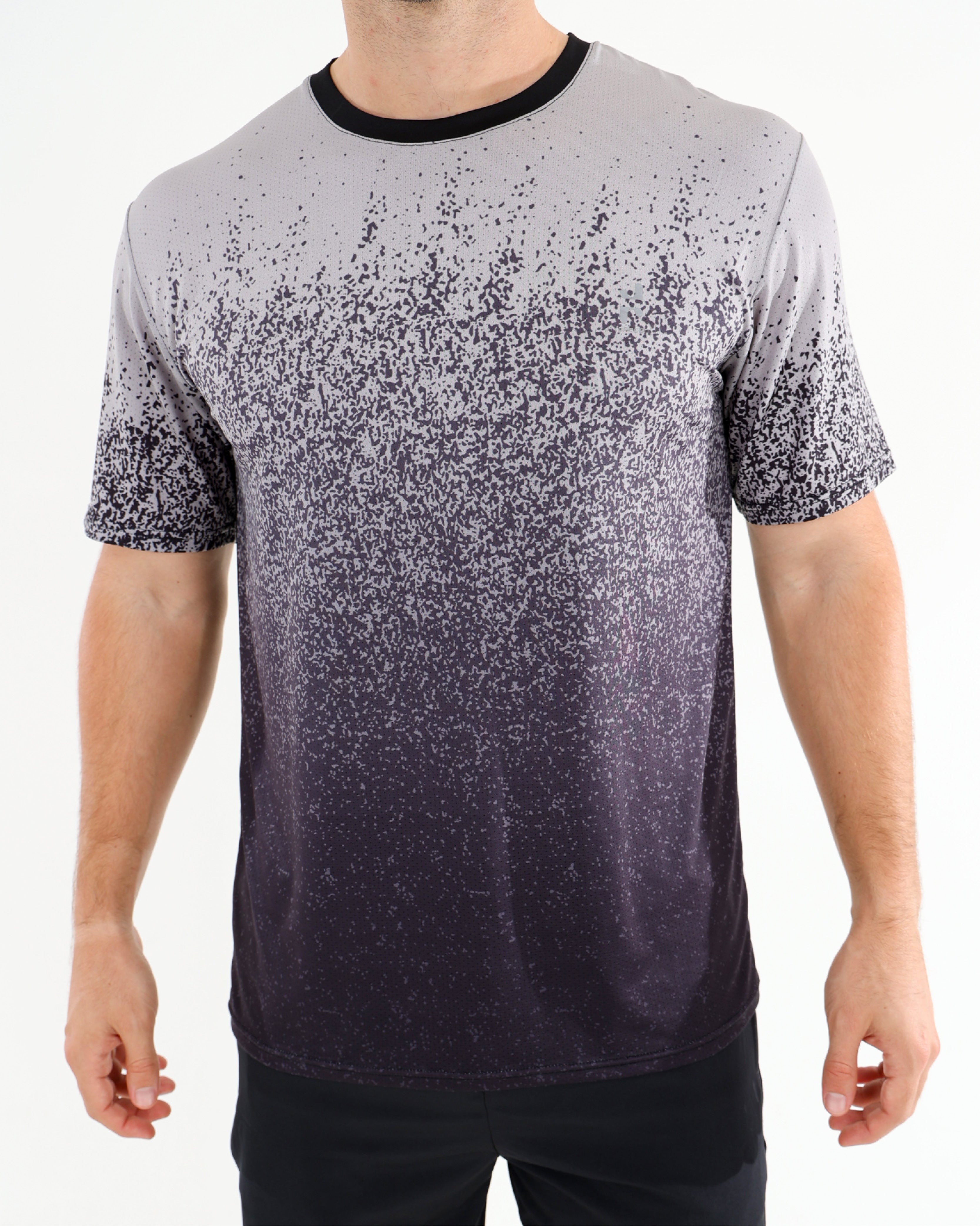 Short Sleeve Black Ombre Active T-Shirt