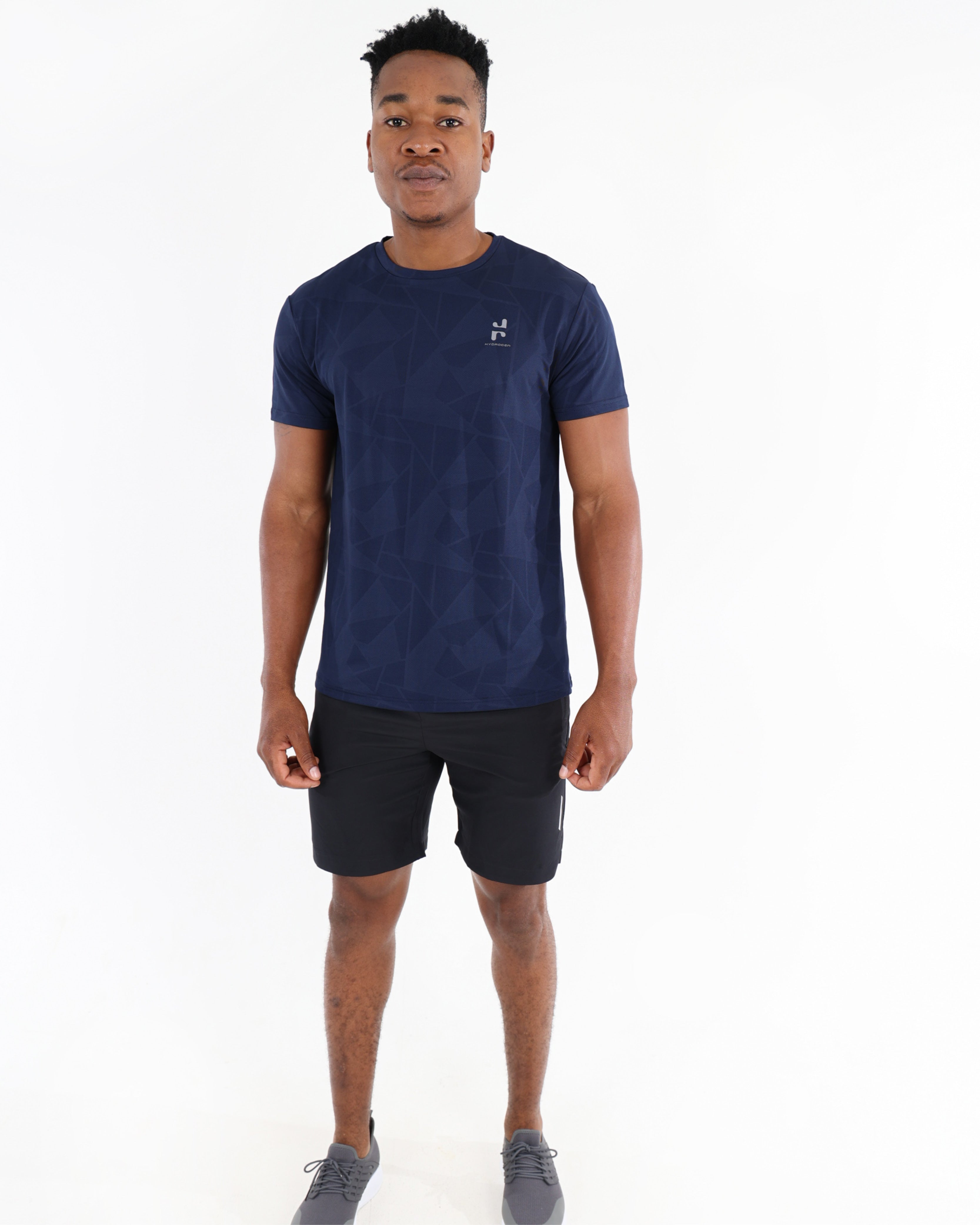 Short Sleeve Geometric Print Active T-Shirt