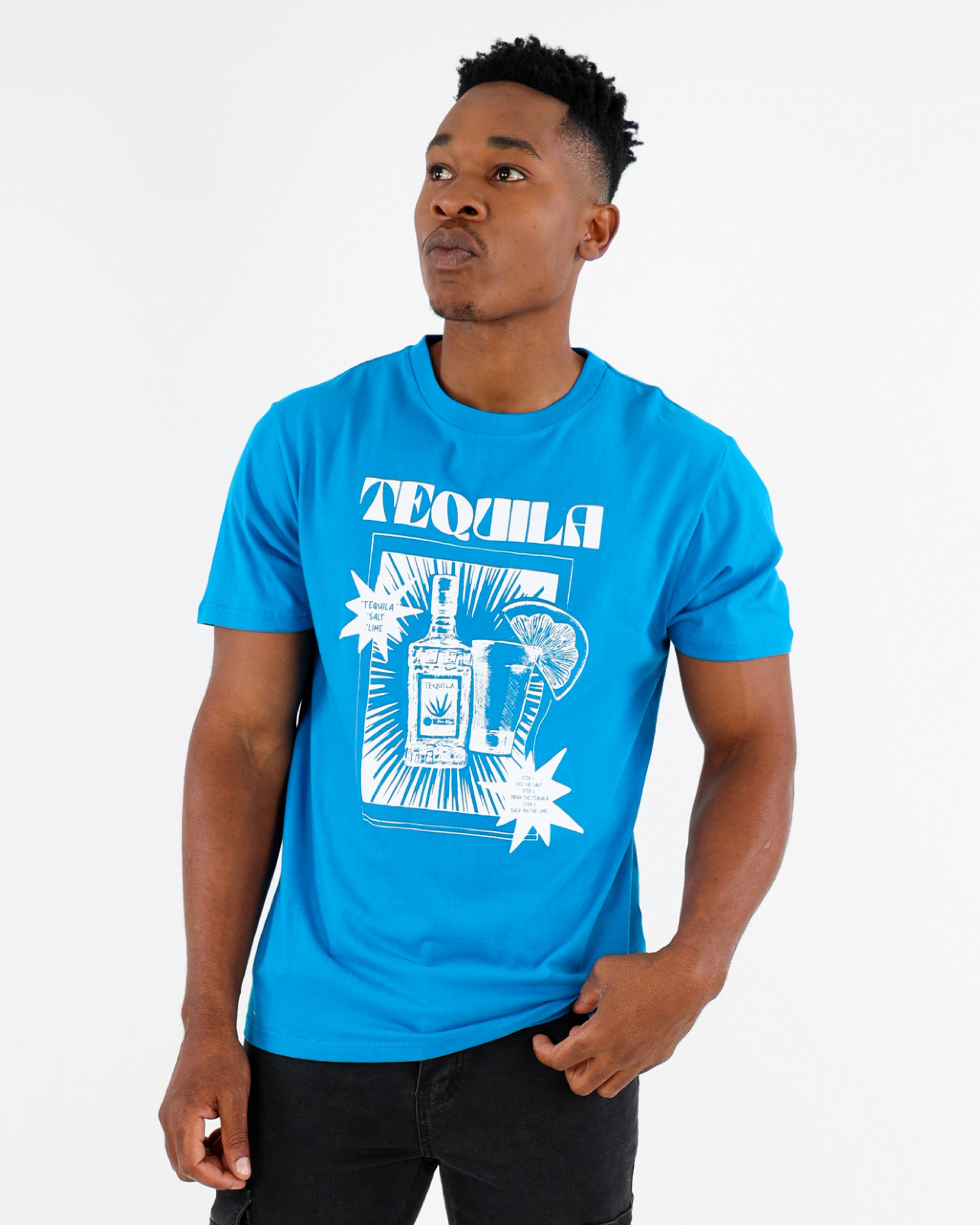 Short Sleeve Tequila Graphic Print T-Shirt