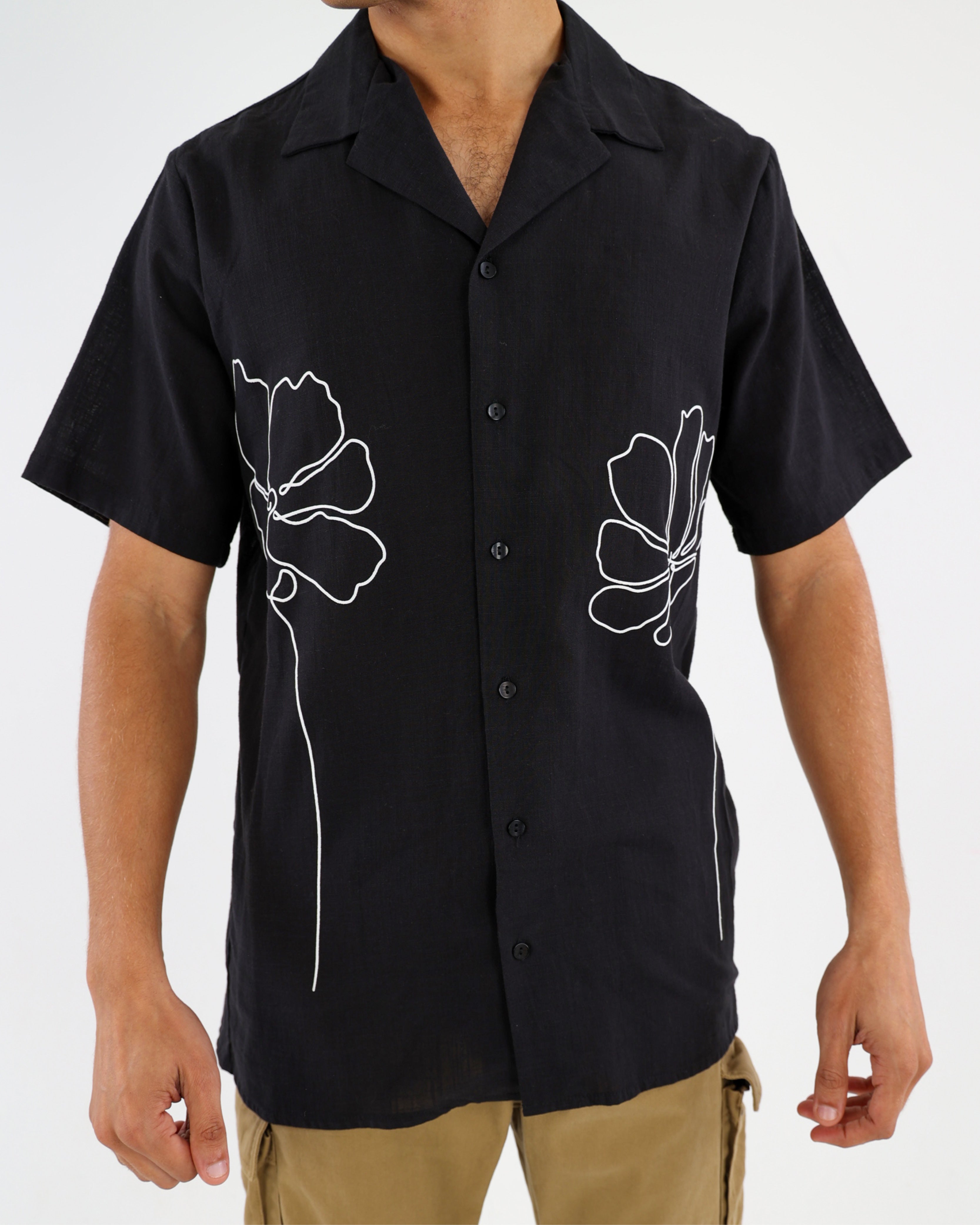 Short Sleeve Floral Printed Shirt