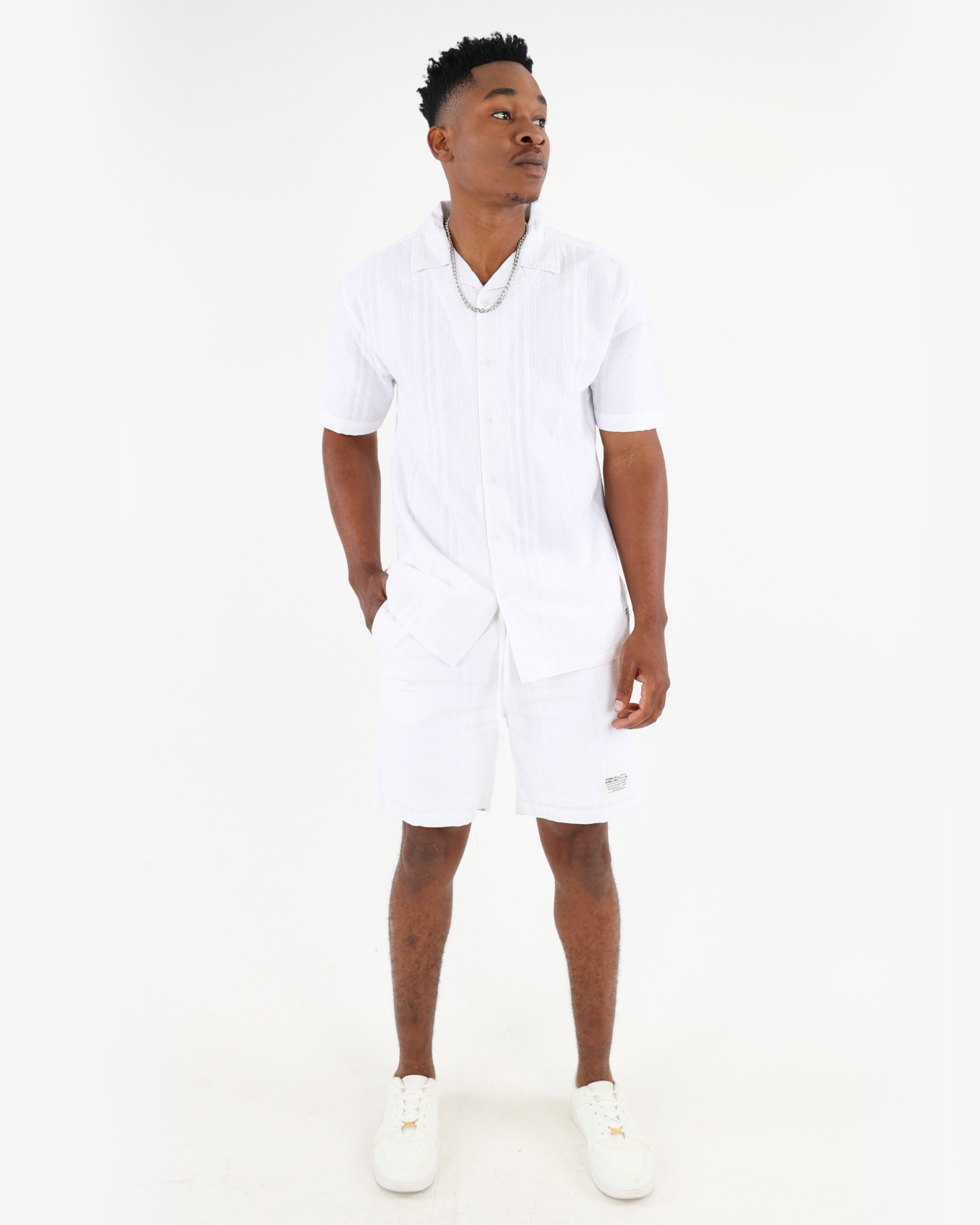 Seersucker Resort Style Short Sleeve Shirt