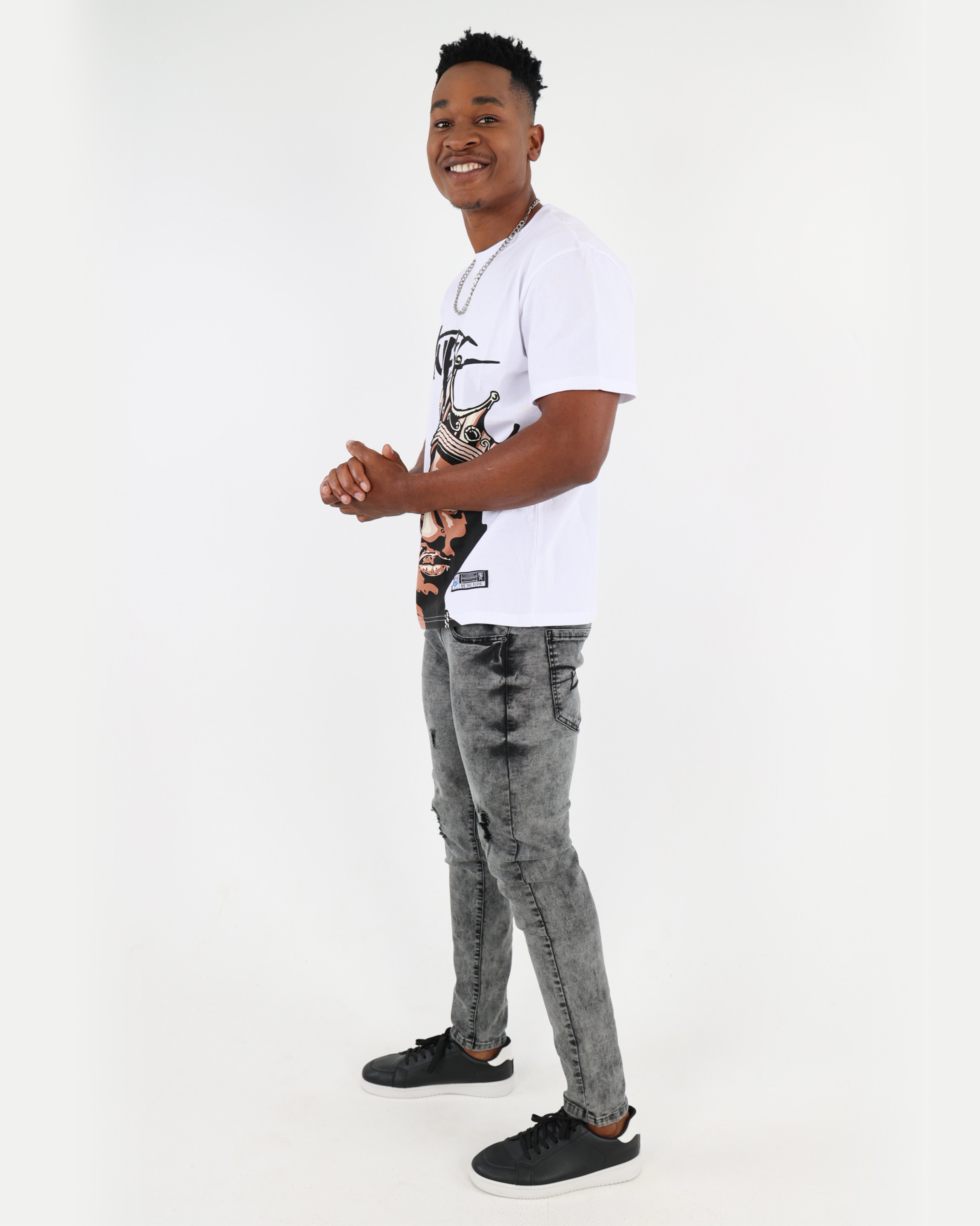 Charcoal Rip & Repair Skinny Jeans