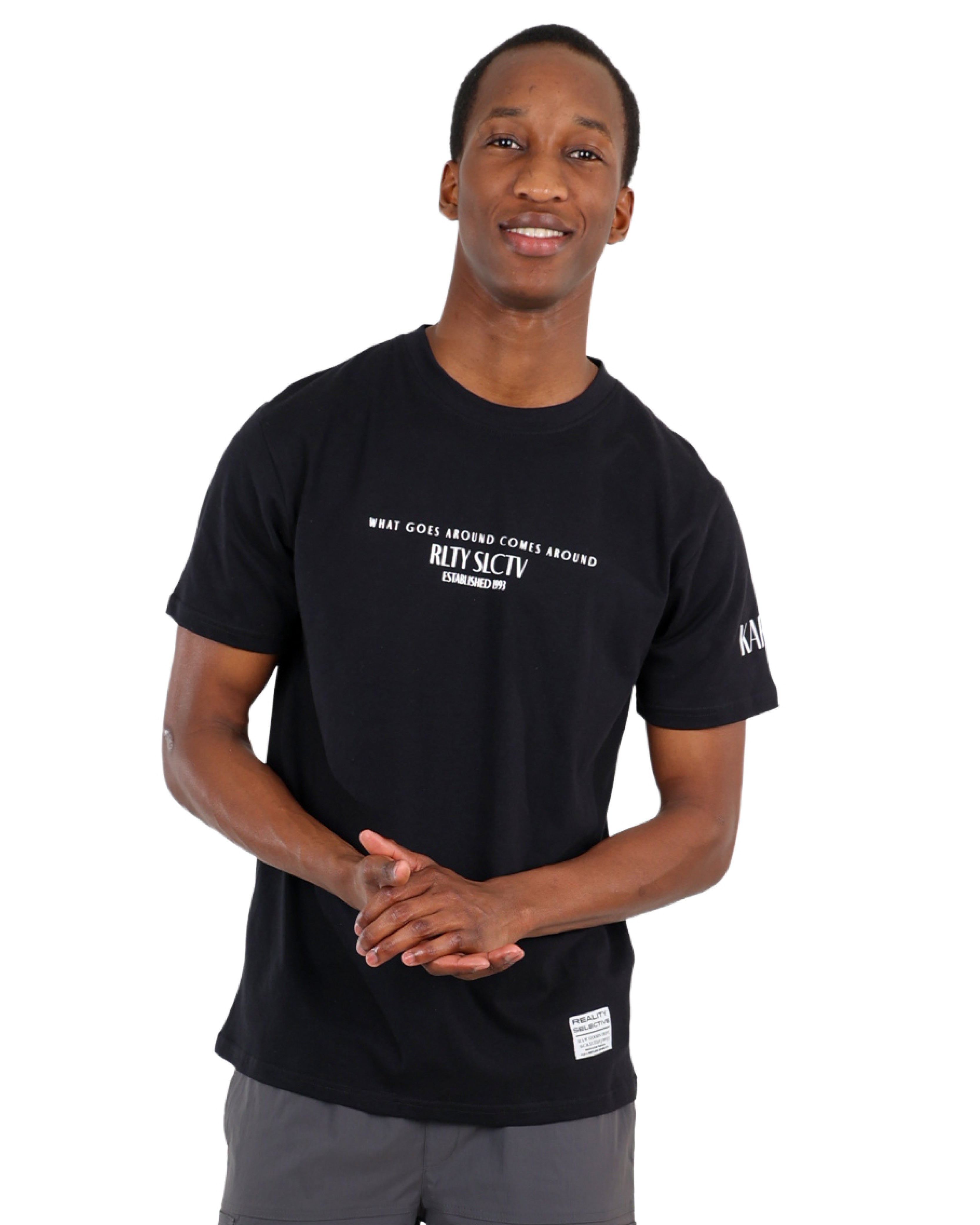 Karma Graphic Print Short Sleeve T-Shirt