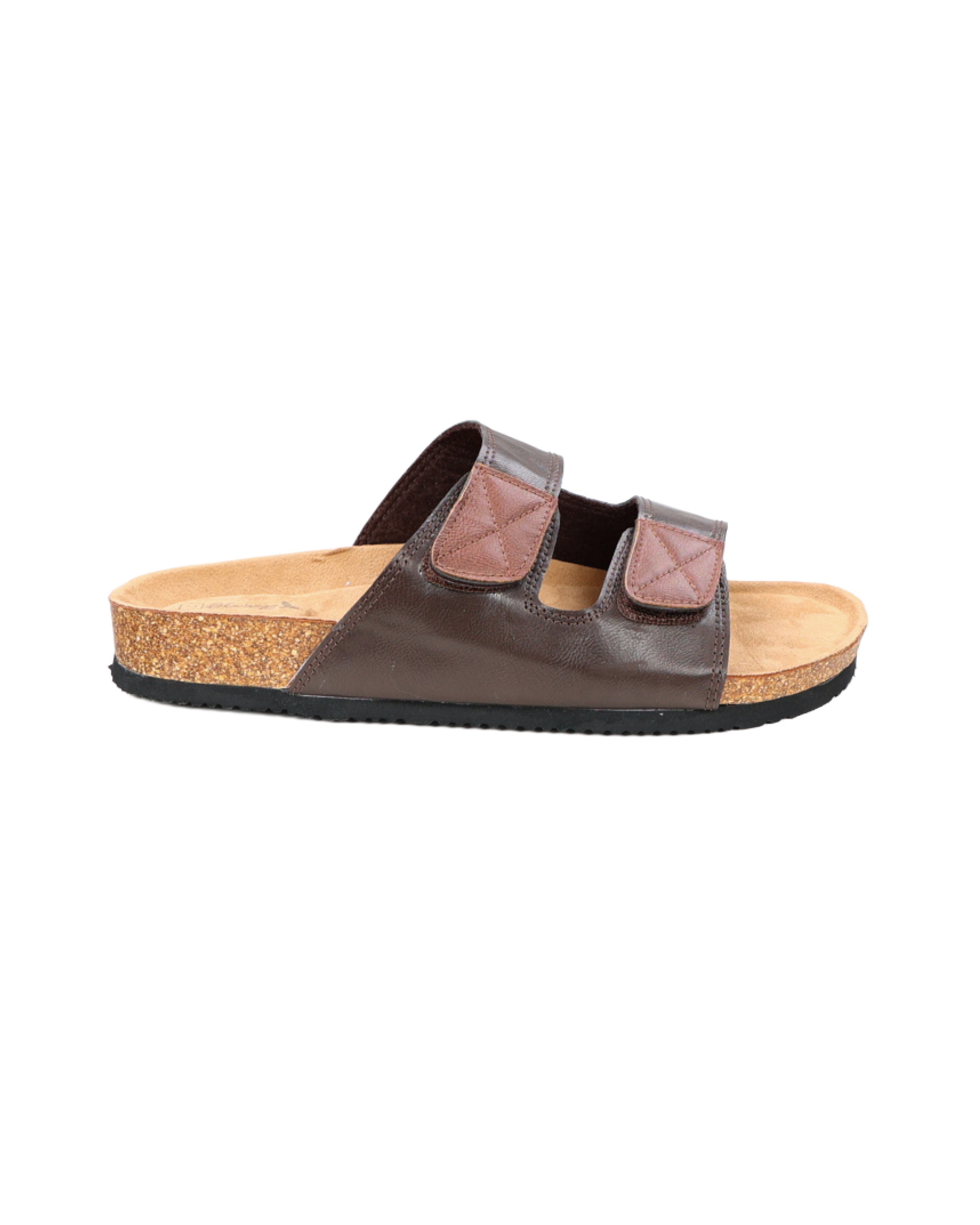 Brown Okavango Twin Strap Slide Sandals