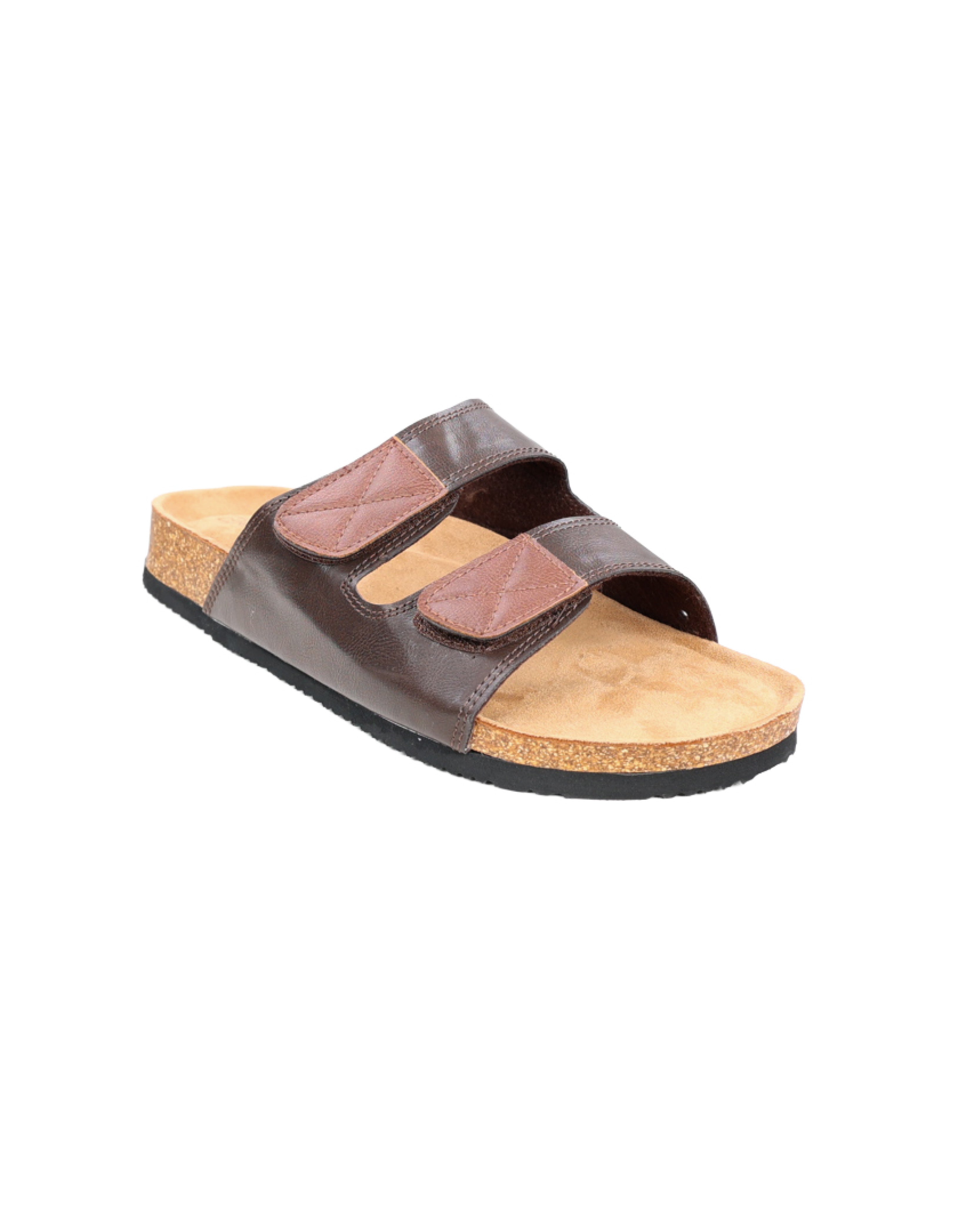 Brown Okavango Twin Strap Slide Sandals