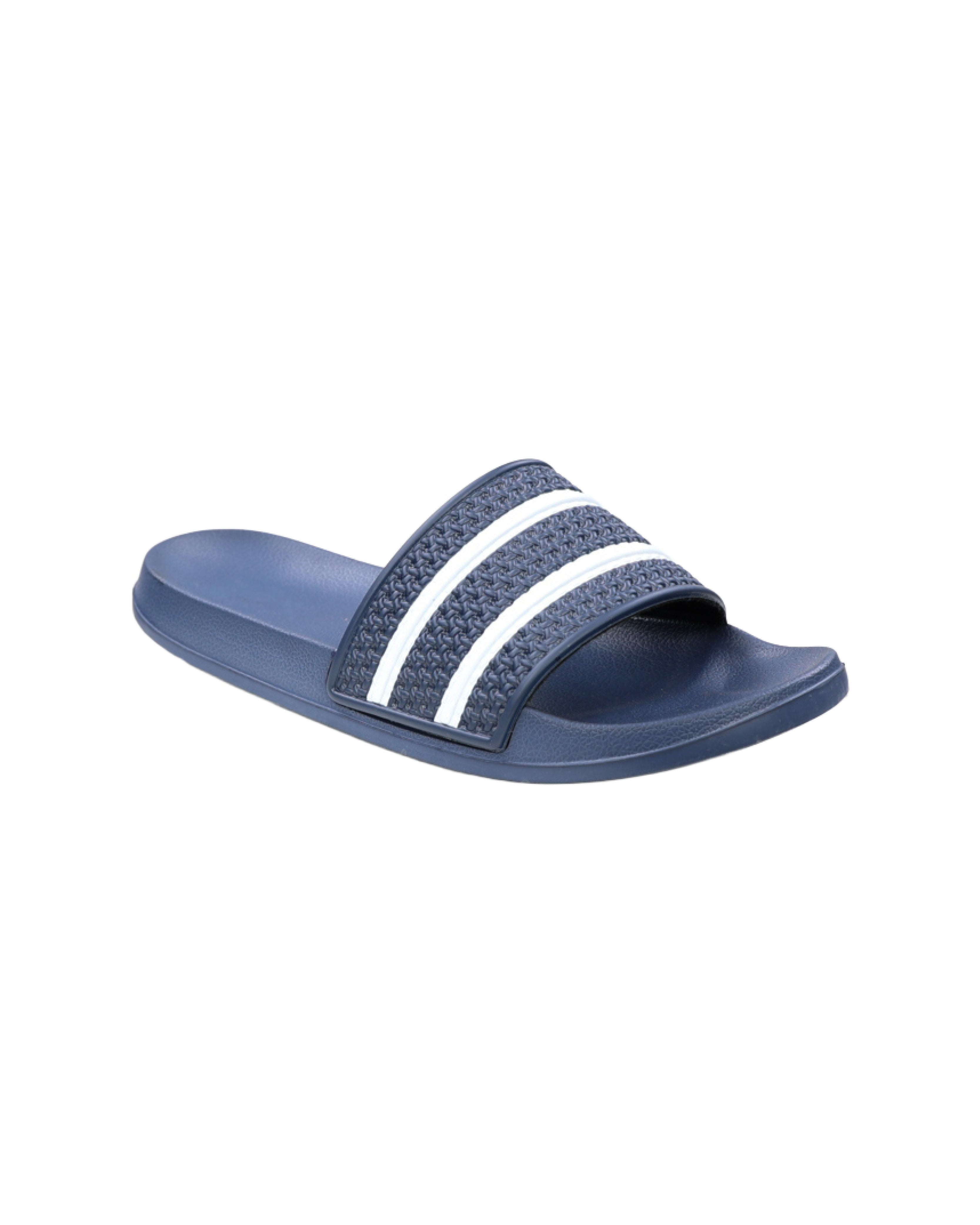Navy Double Stripe Pool Sandals