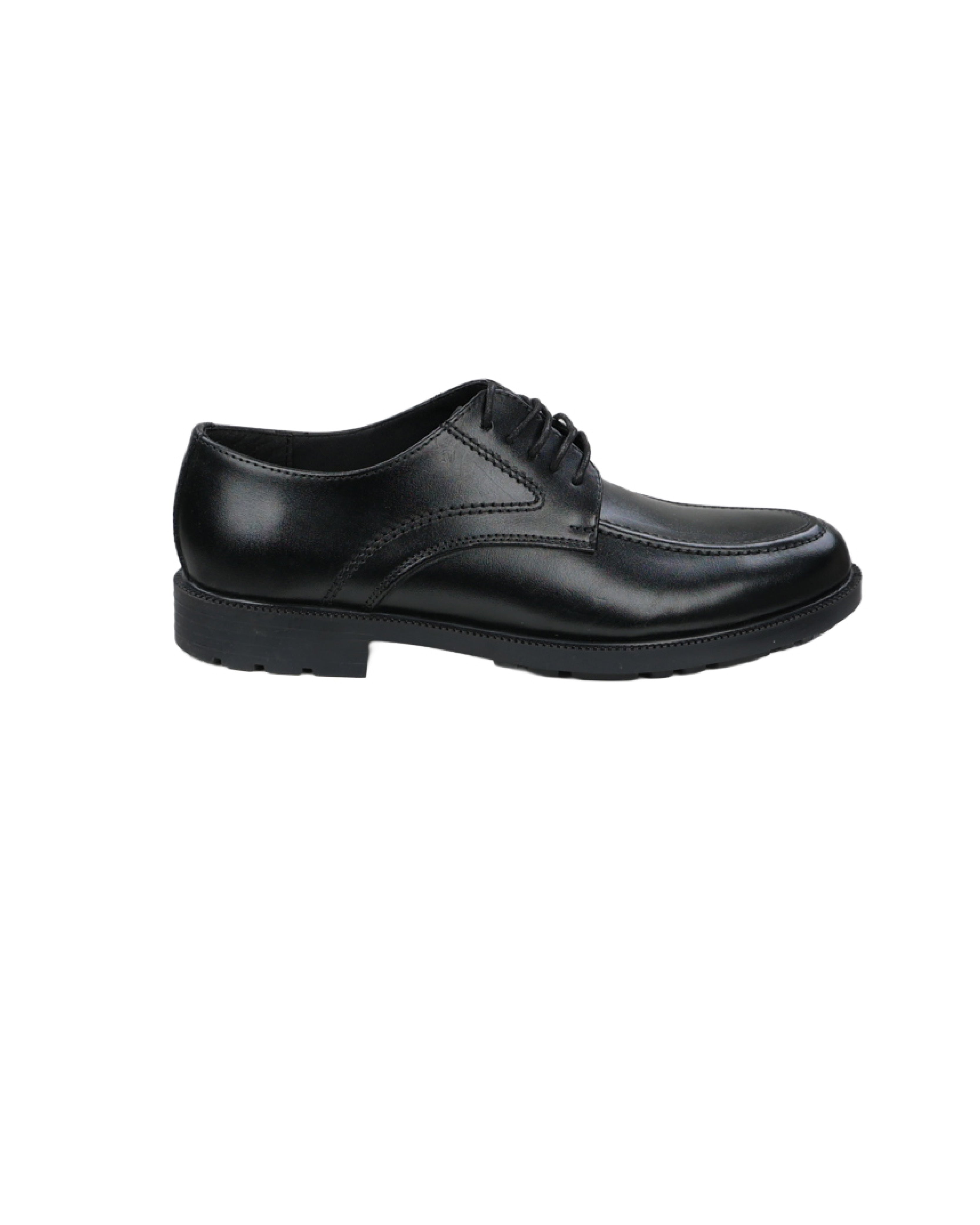 Black Cleated Lace Up Chunky Formal Shoes