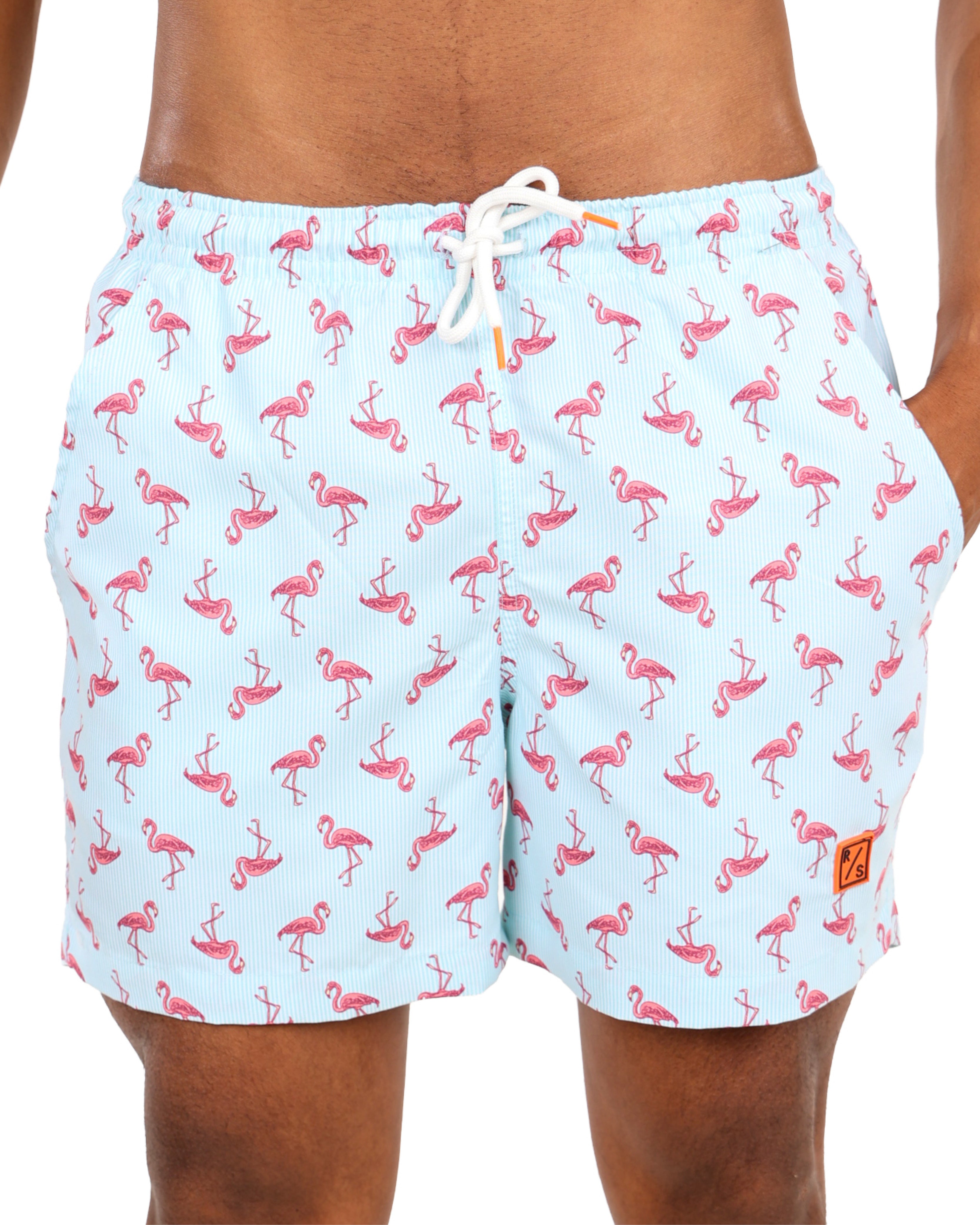 Flamingo Print Swim Shorts