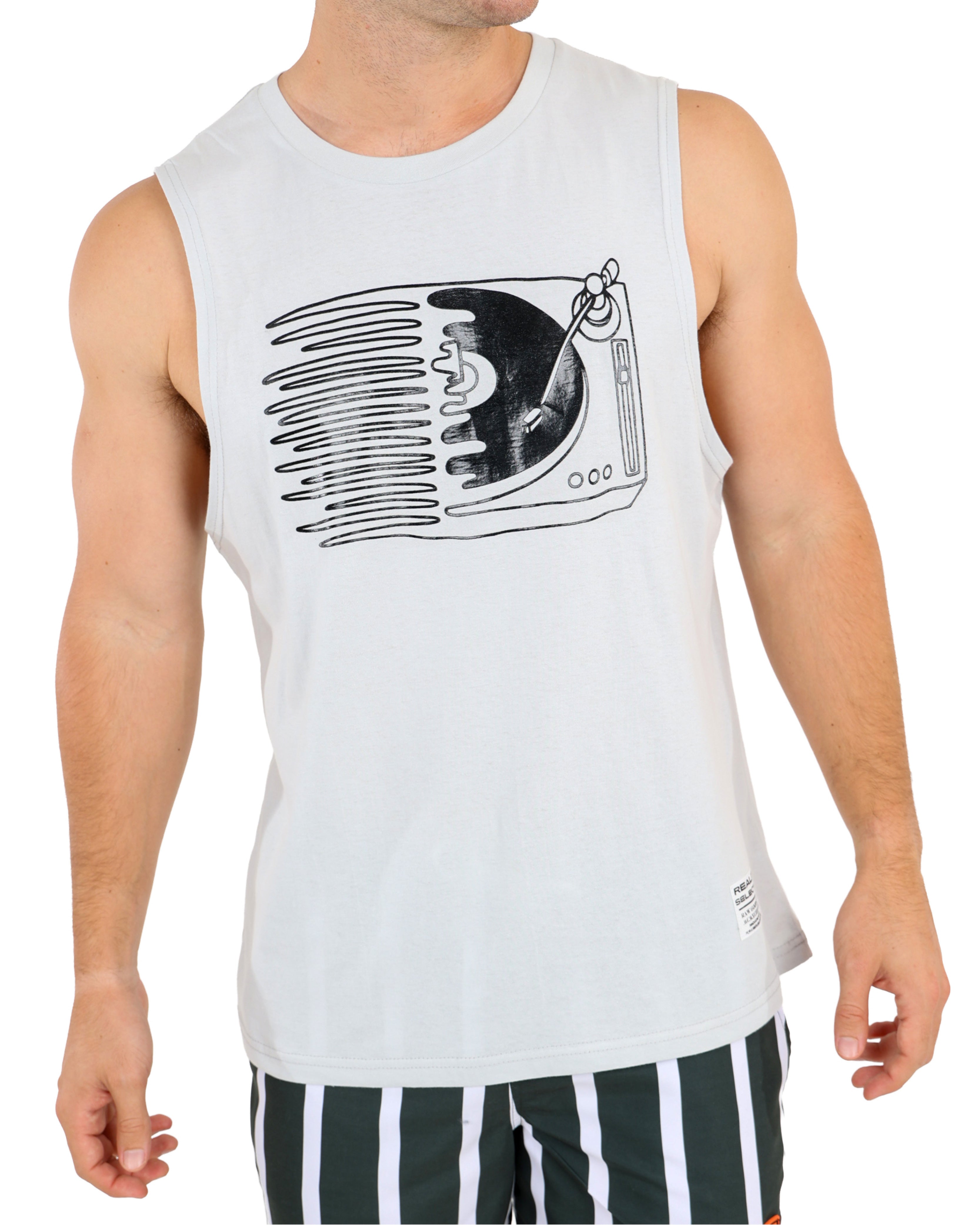 Record Player Graphic Print Vest