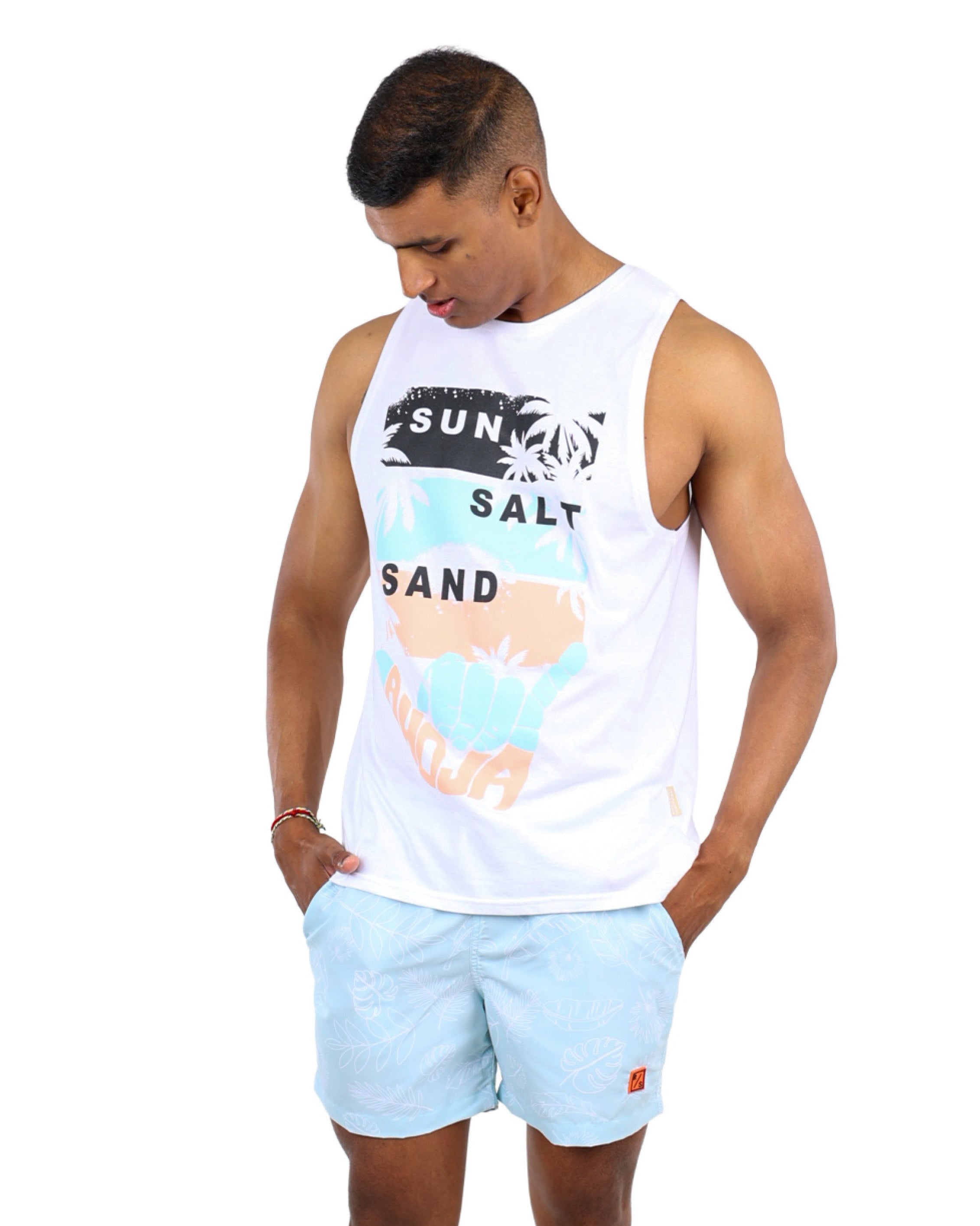 Leaf Print Swim Shorts