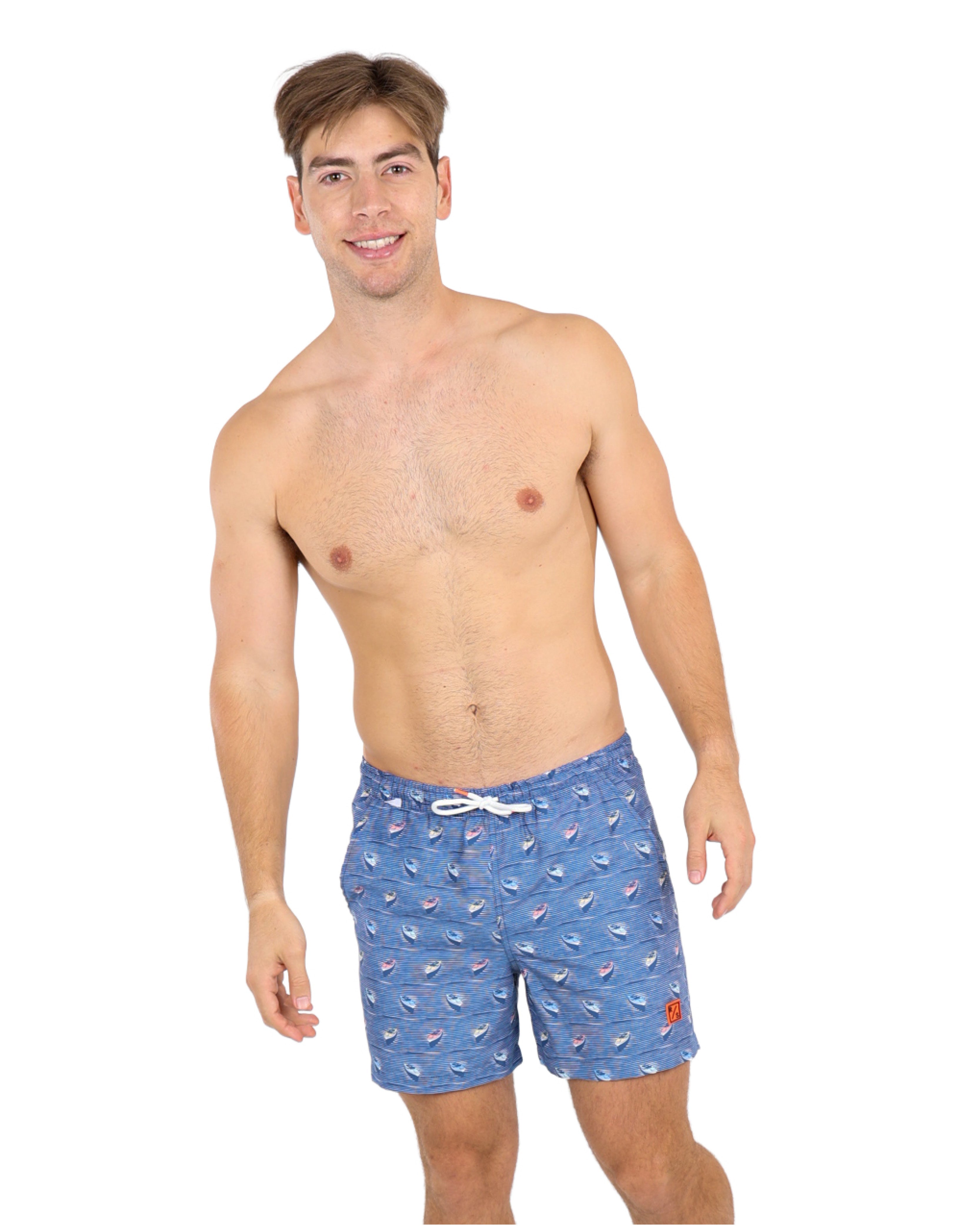 Sailboat Print Swim Shorts