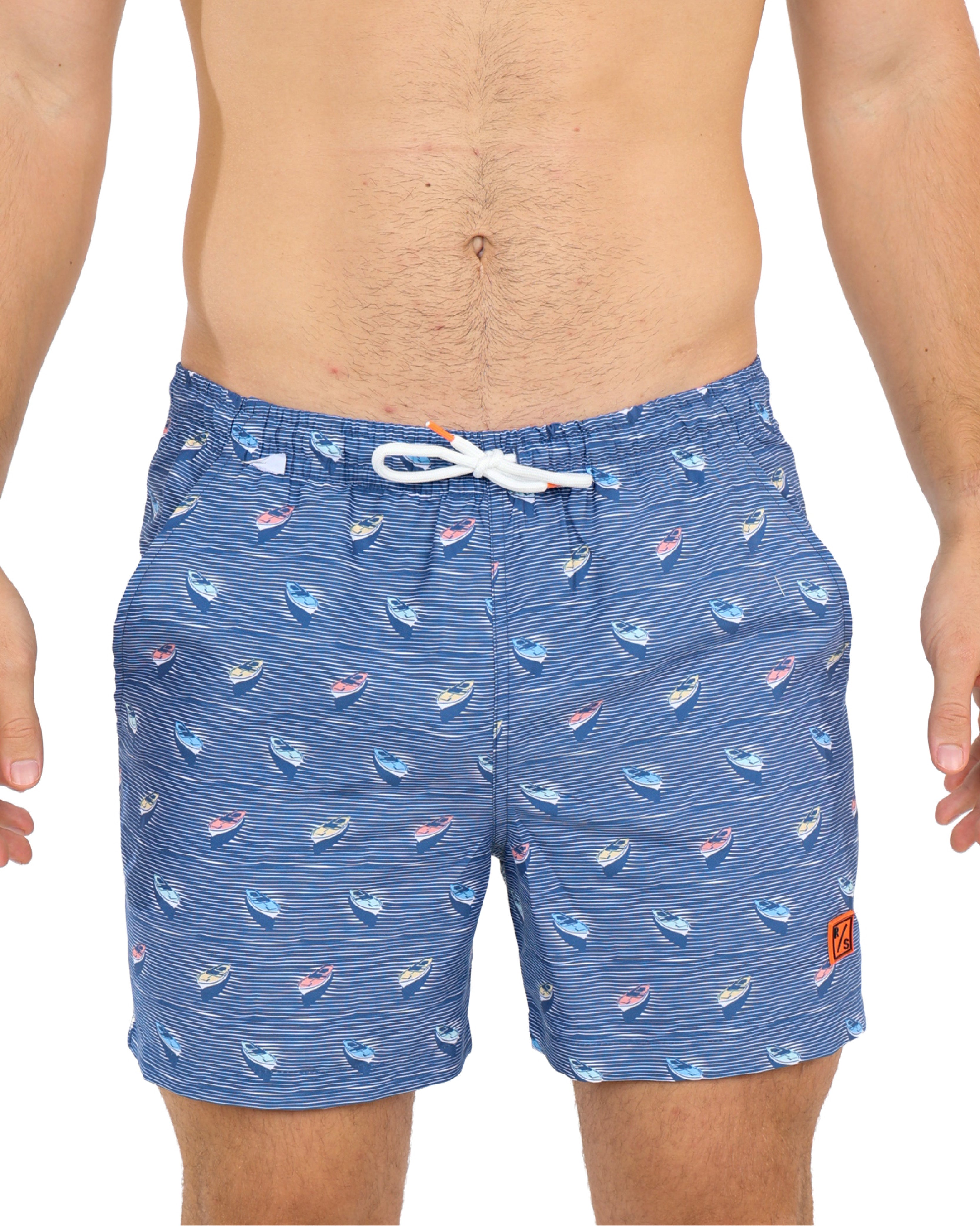 Sailboat Print Swim Shorts
