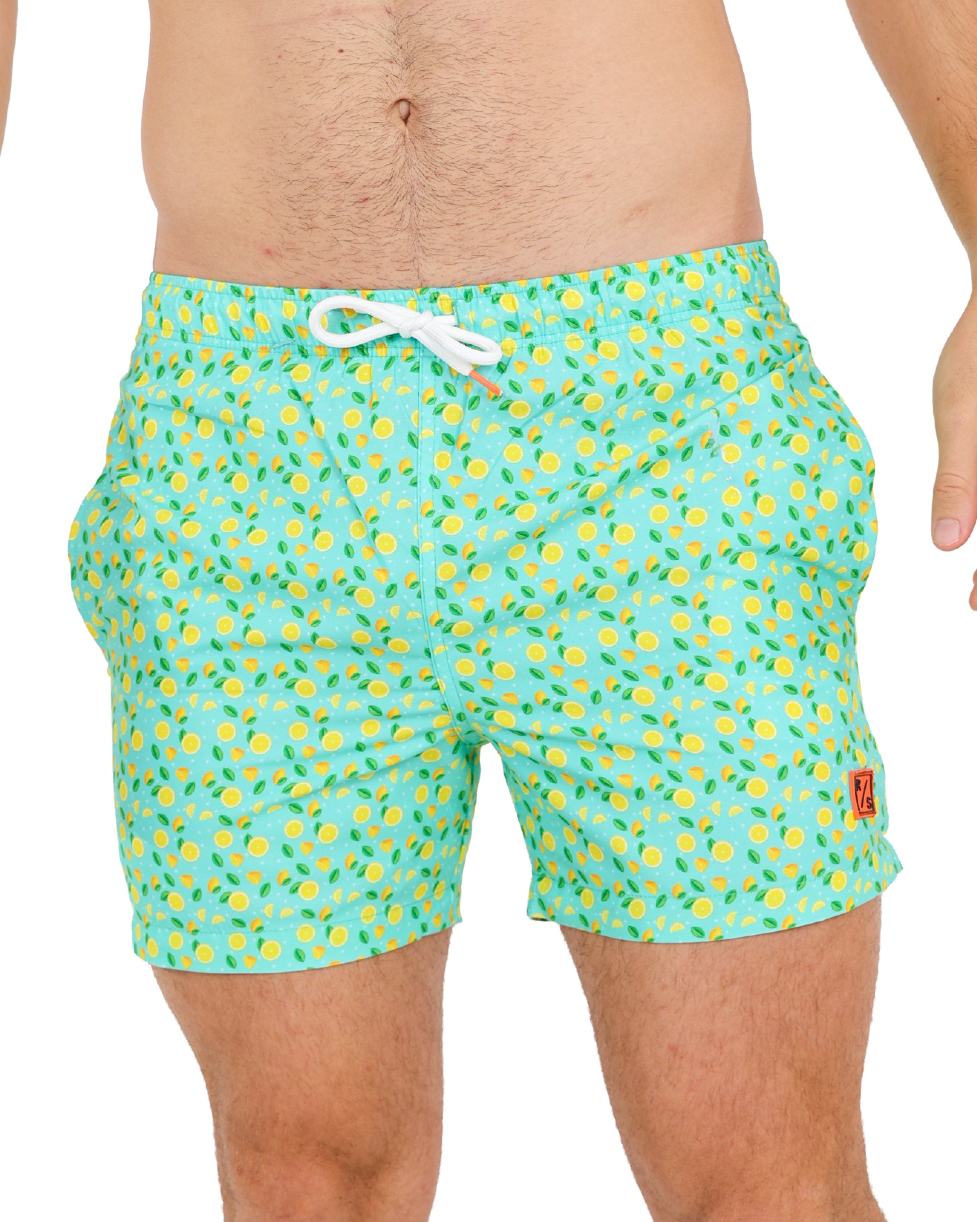 Lemon Print Swim Shorts
