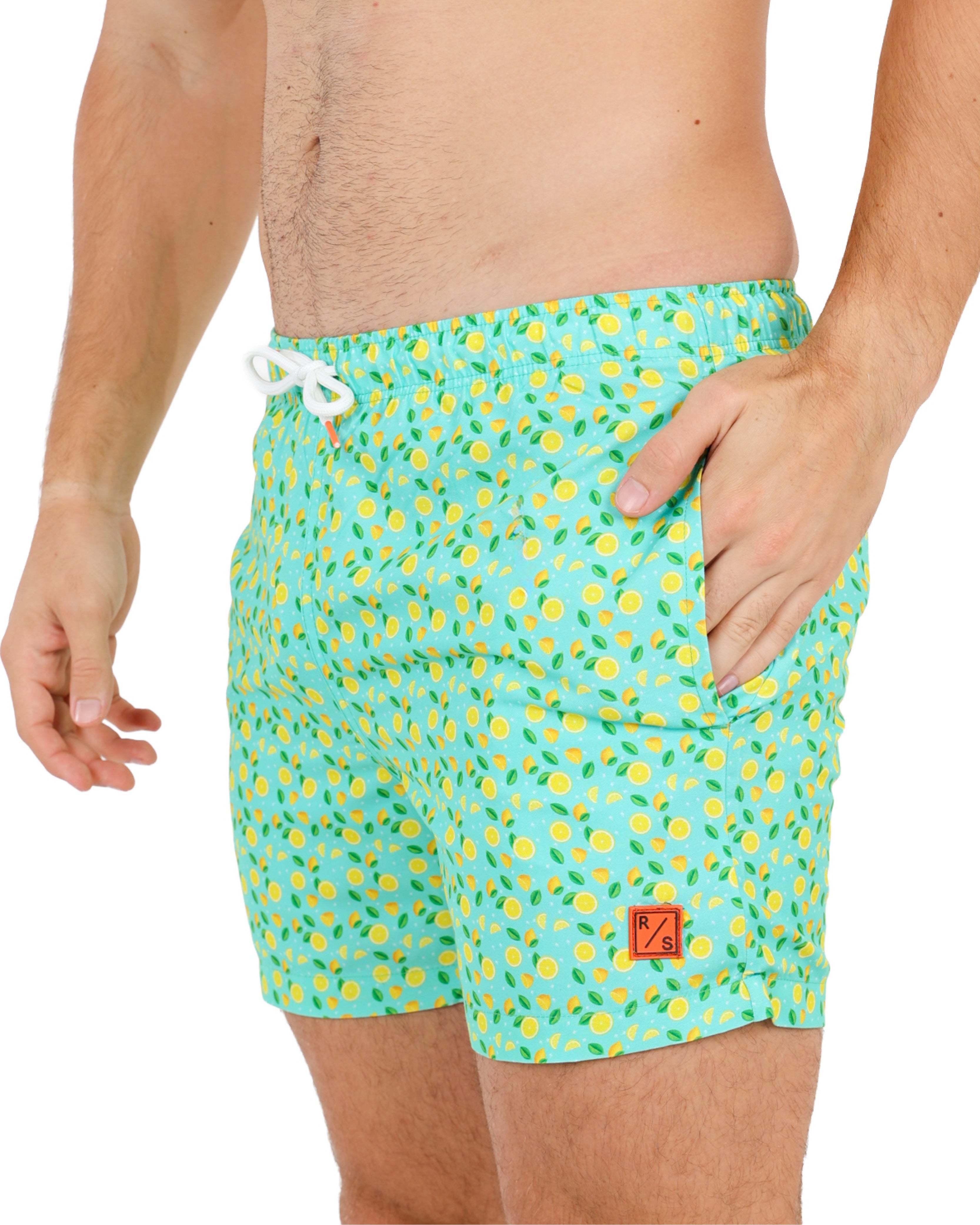 Lemon Print Swim Shorts