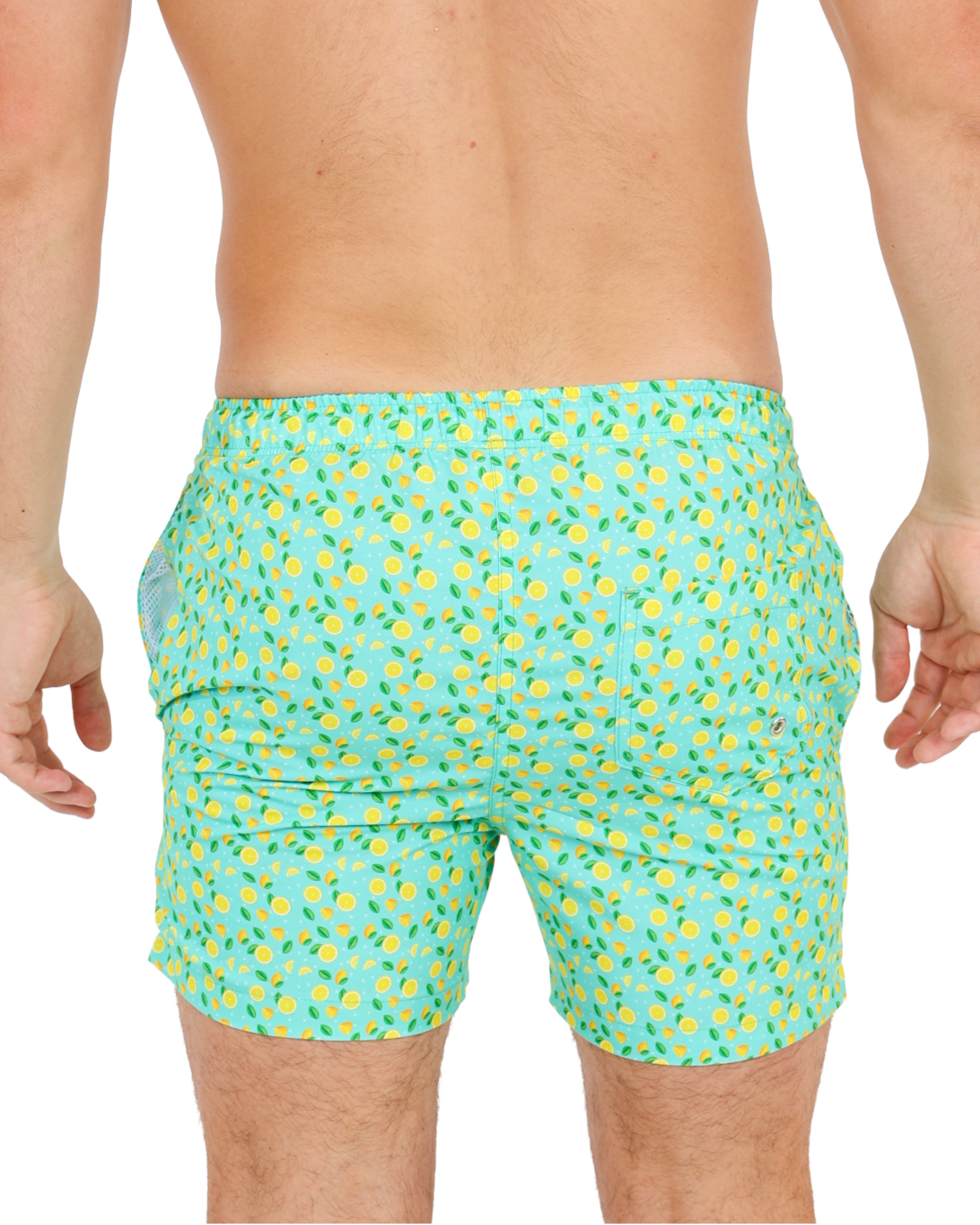 Lemon Print Swim Shorts