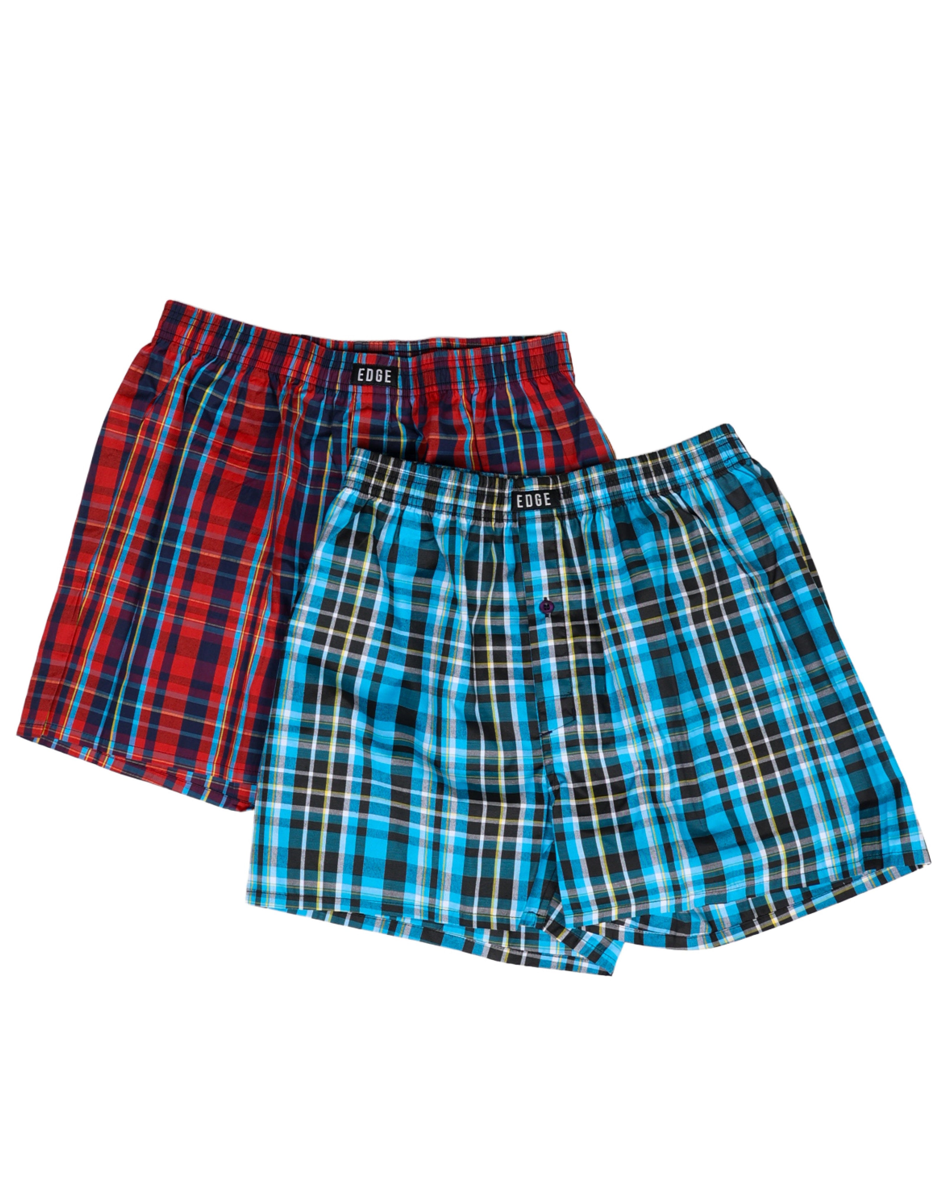 2 Pack Cotton Blend Boxer Shorts
