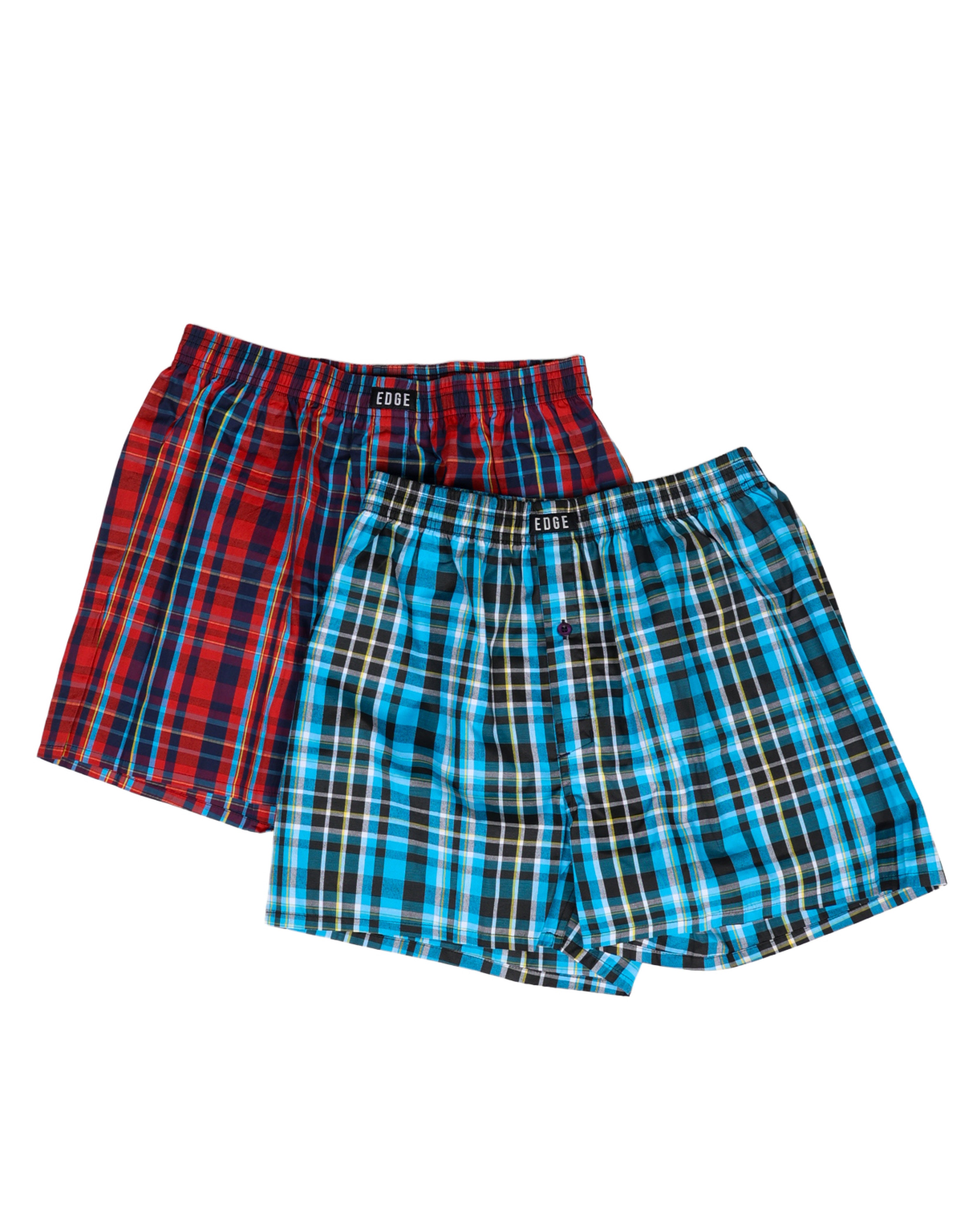 2 Pack Cotton Blend Boxer Shorts
