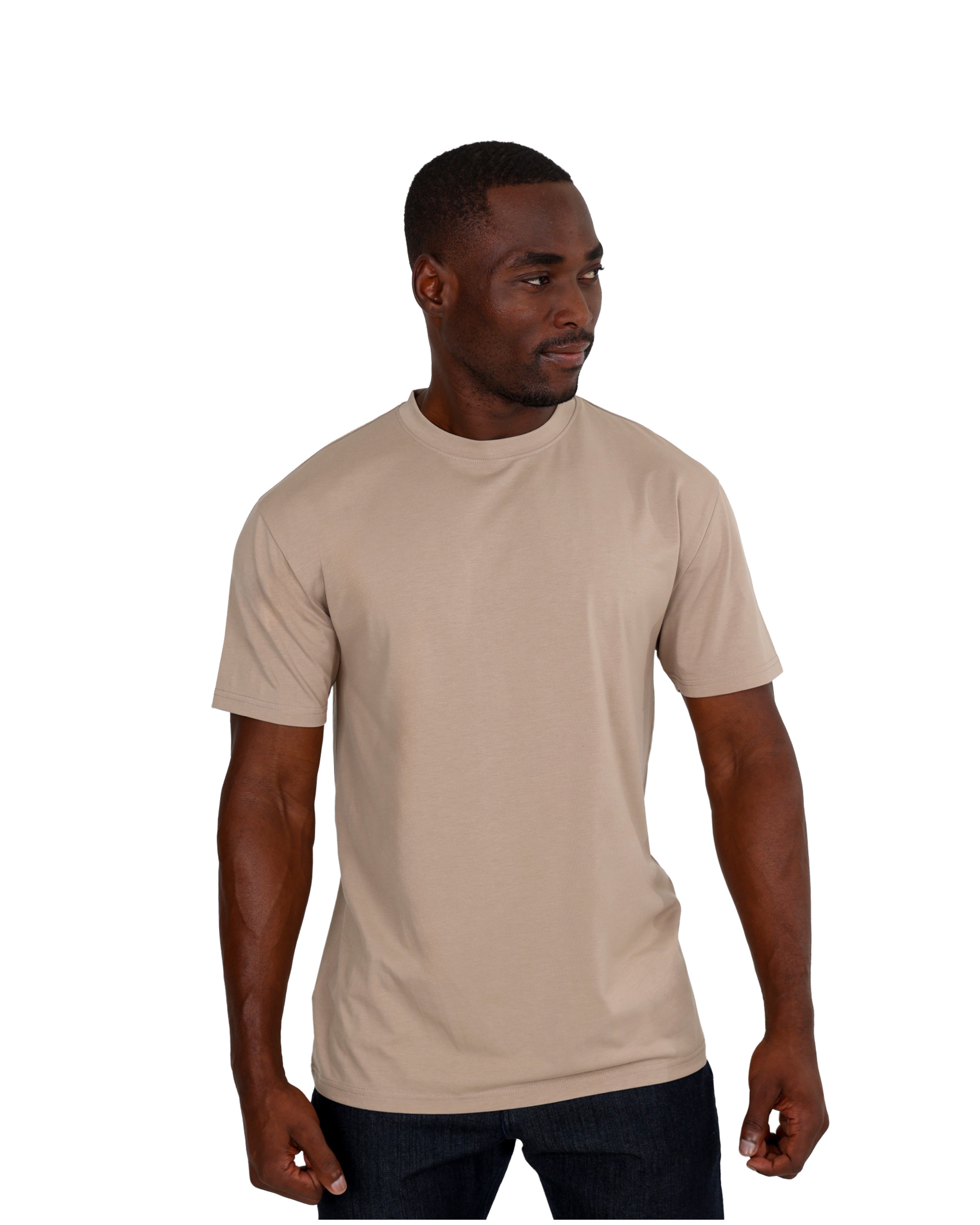 Short Sleeve Stone Cotton T-Shirt