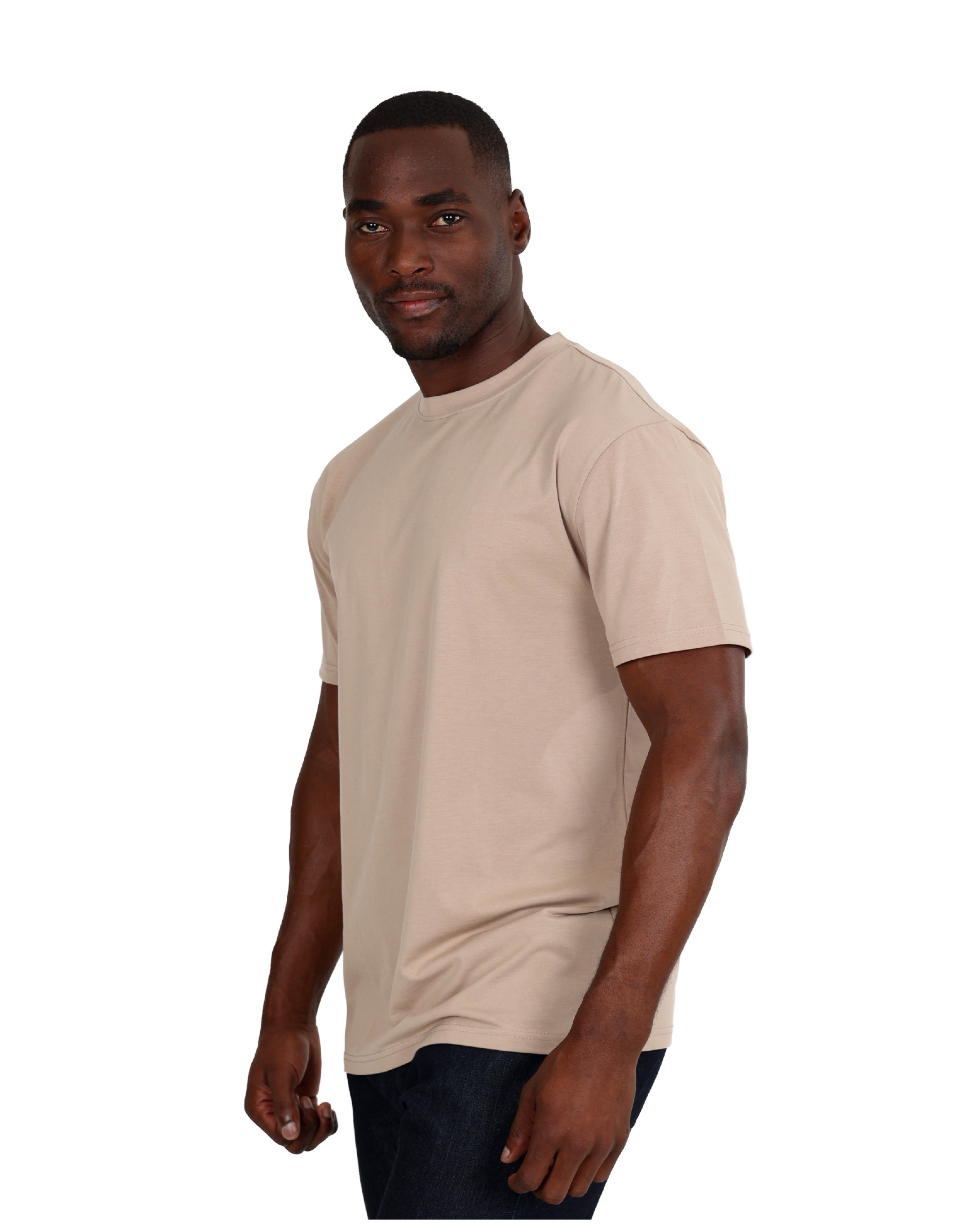 Short Sleeve Stone Cotton T-Shirt